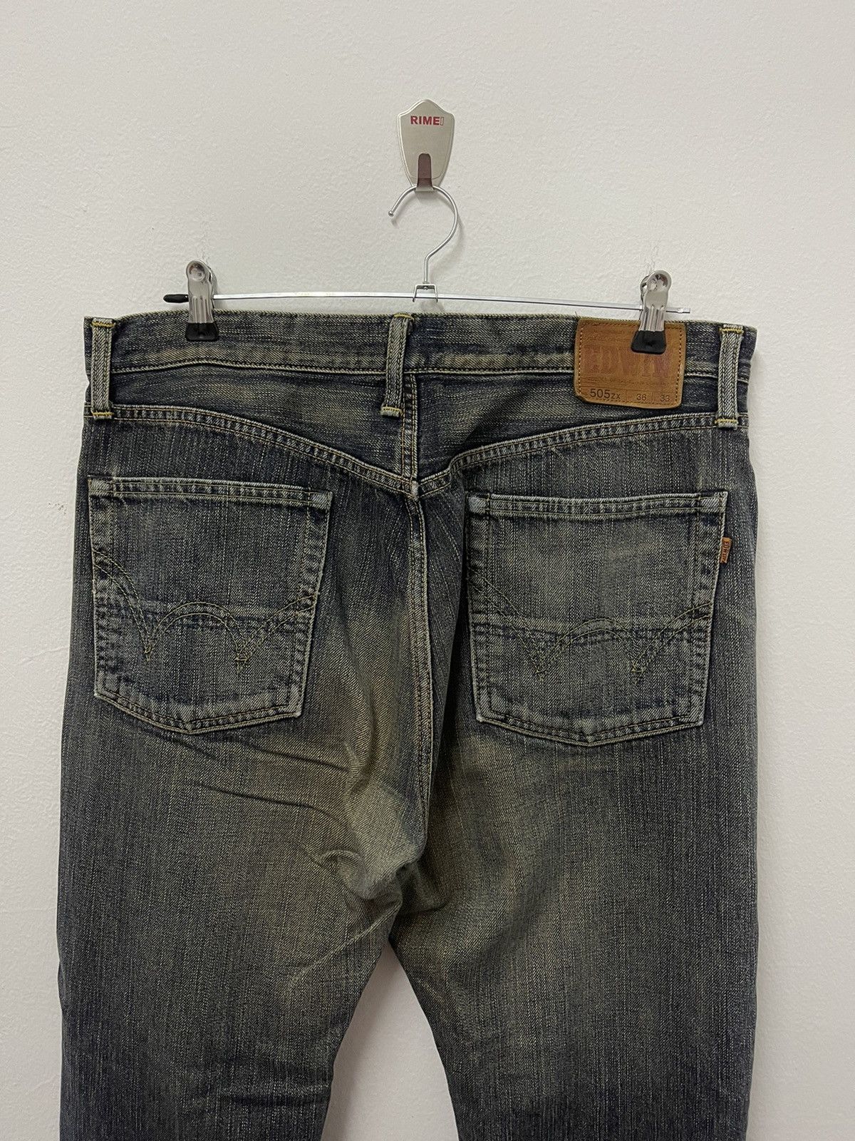 Edwin × Vintage Vintage Edwin 505 Selvedge Distressed Jeans Size US 36 / EU 52 - 11 Thumbnail