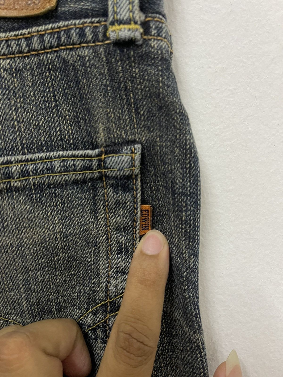 Edwin × Vintage Vintage Edwin 505 Selvedge Distressed Jeans Size US 36 / EU 52 - 16 Thumbnail