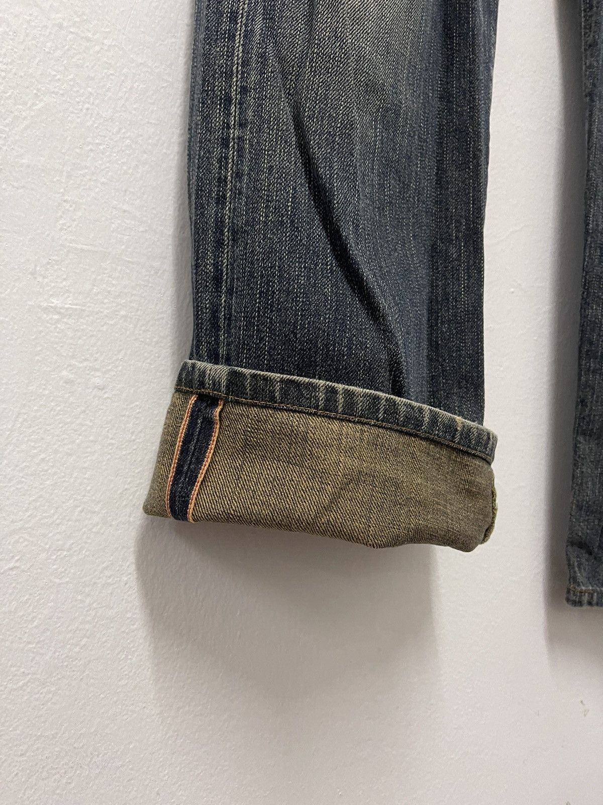 Edwin × Vintage Vintage Edwin 505 Selvedge Distressed Jeans Size US 36 / EU 52 - 6 Thumbnail