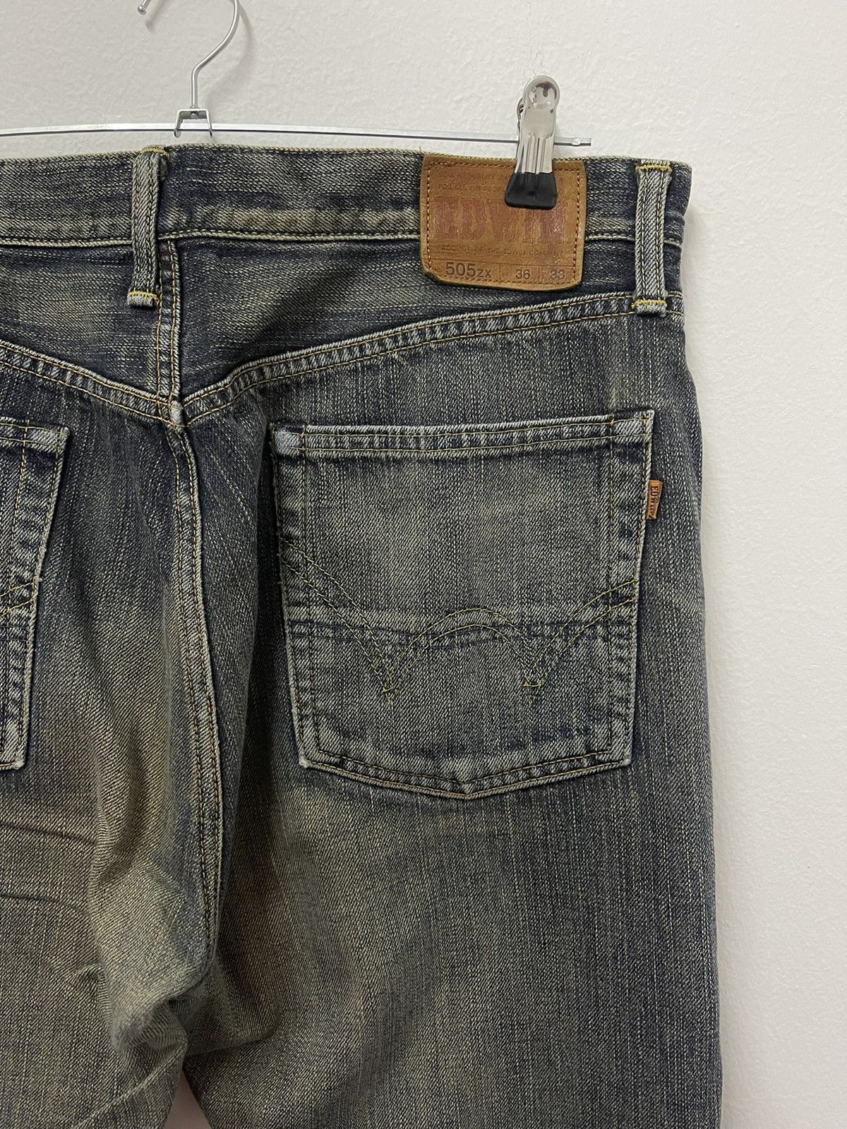 Edwin × Vintage Vintage Edwin 505 Selvedge Distressed Jeans Size US 36 / EU 52 - 14 Thumbnail