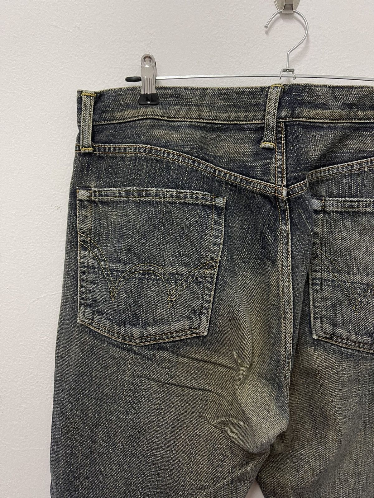 Edwin × Vintage Vintage Edwin 505 Selvedge Distressed Jeans Size US 36 / EU 52 - 13 Thumbnail