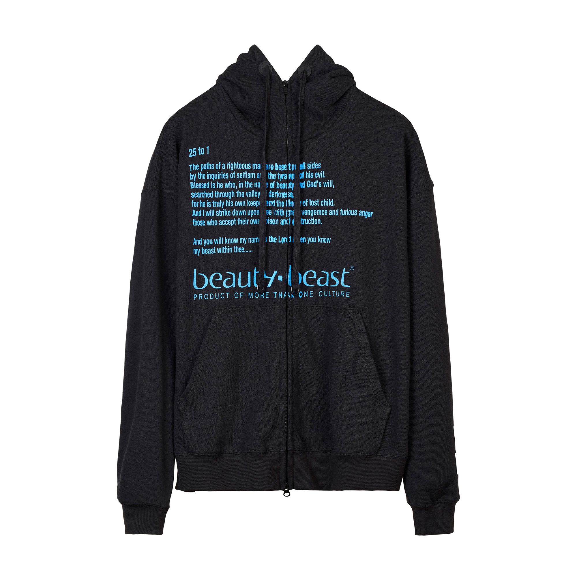 Image of Beauty Beast Message Hooded in Black, Men's (Size XL)