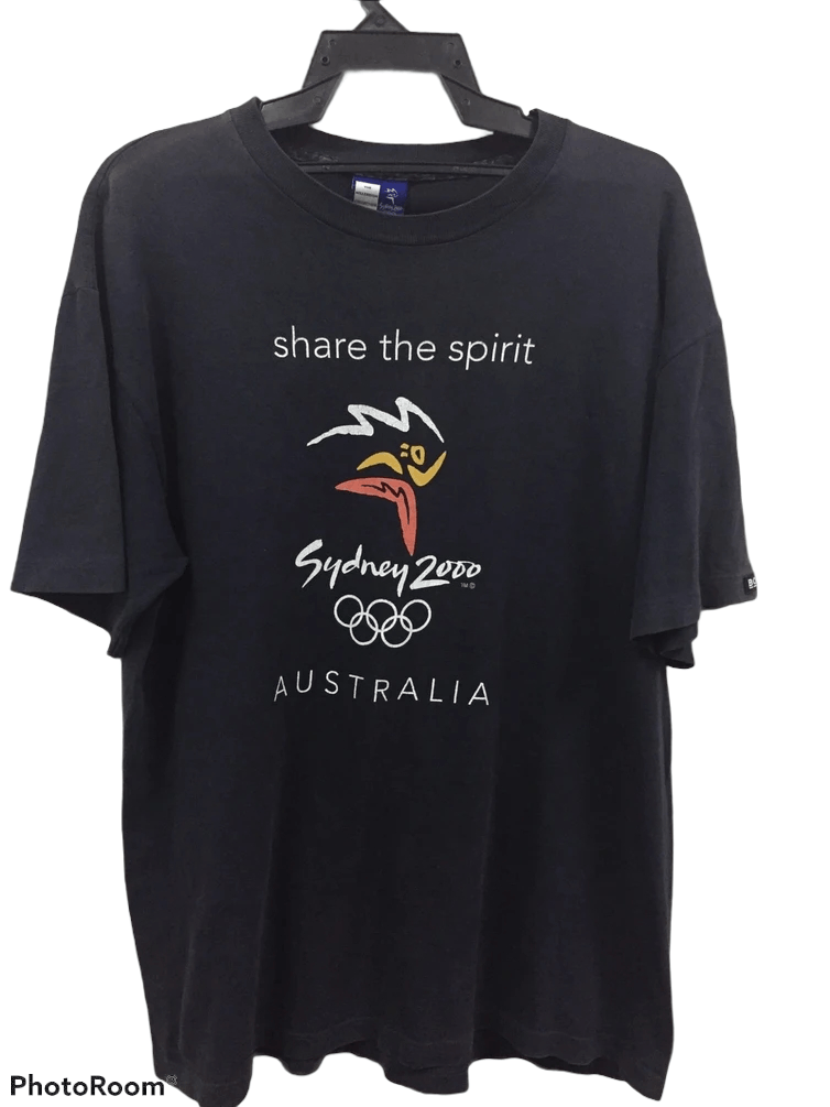 image of Tee Vintage 00S // Summer Olympics 2000 // Sydney Australia in Darkblue, Men's (Size Large)