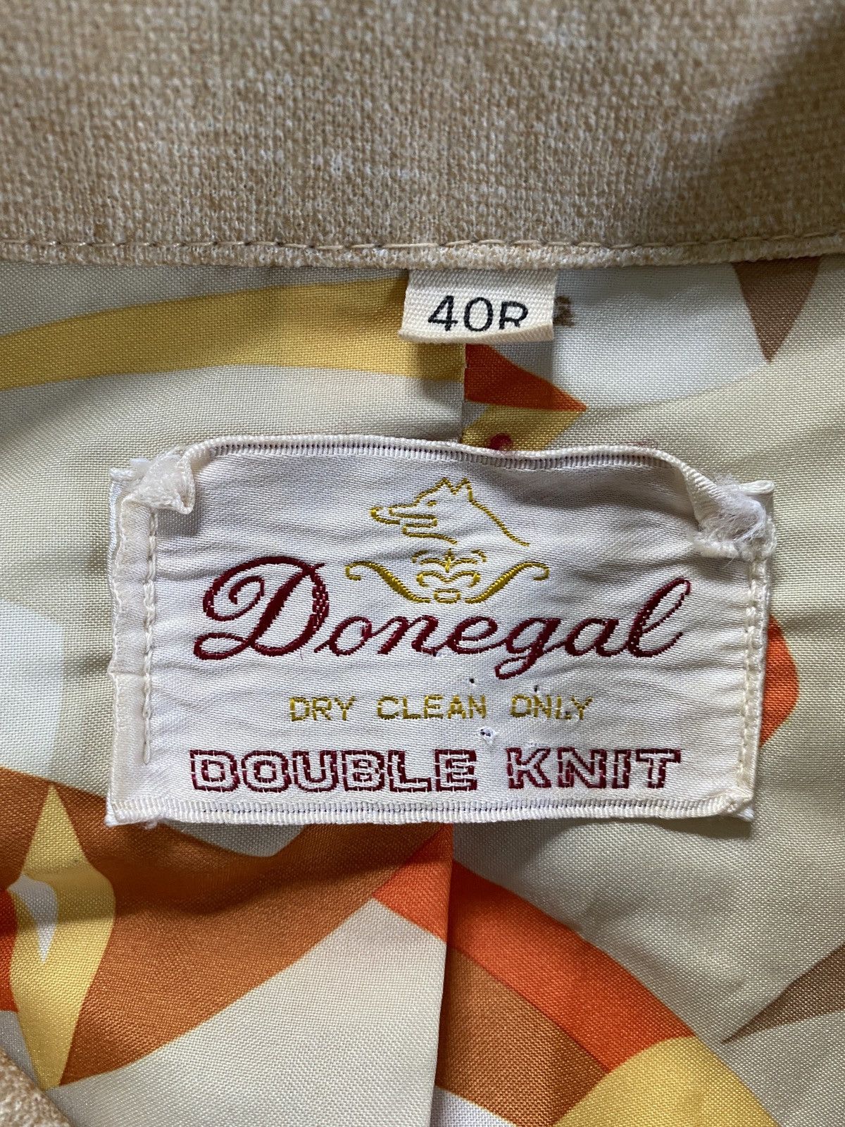 Donegal Tweed Vintage 50’s Donegal Light Beige Button Up Shirt Jacket Size US L / EU 52-54 / 3 - 3 Thumbnail