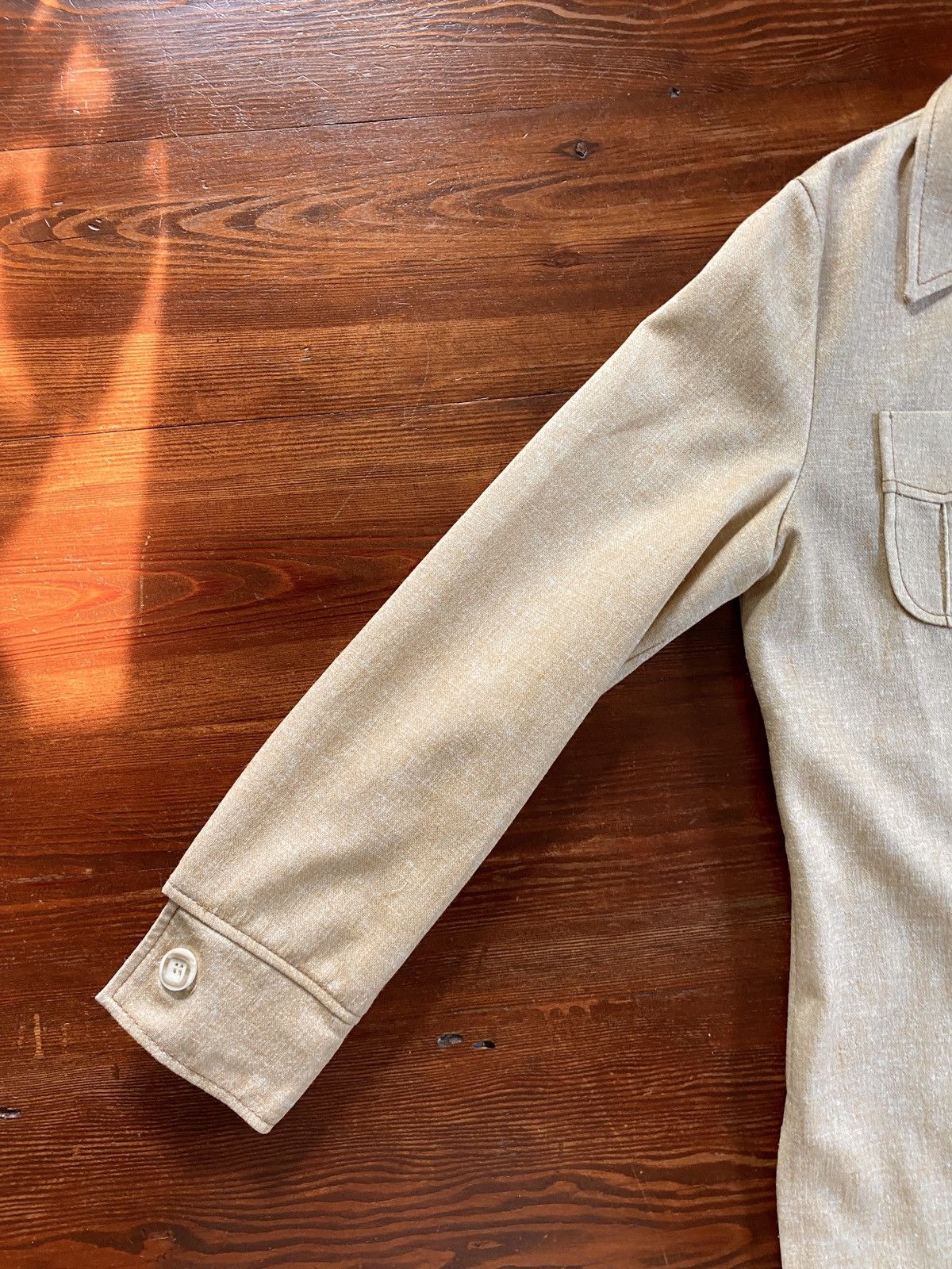 Donegal Tweed Vintage 50’s Donegal Light Beige Button Up Shirt Jacket Size US L / EU 52-54 / 3 - 6 Thumbnail