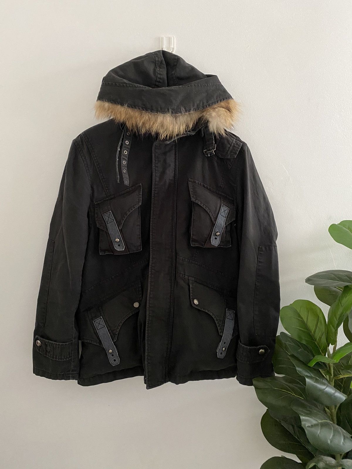 PPFM mods coat archive fur military ギミック PPFM Military bondage punk Faux Fur Jacket + Miharayasuhiro