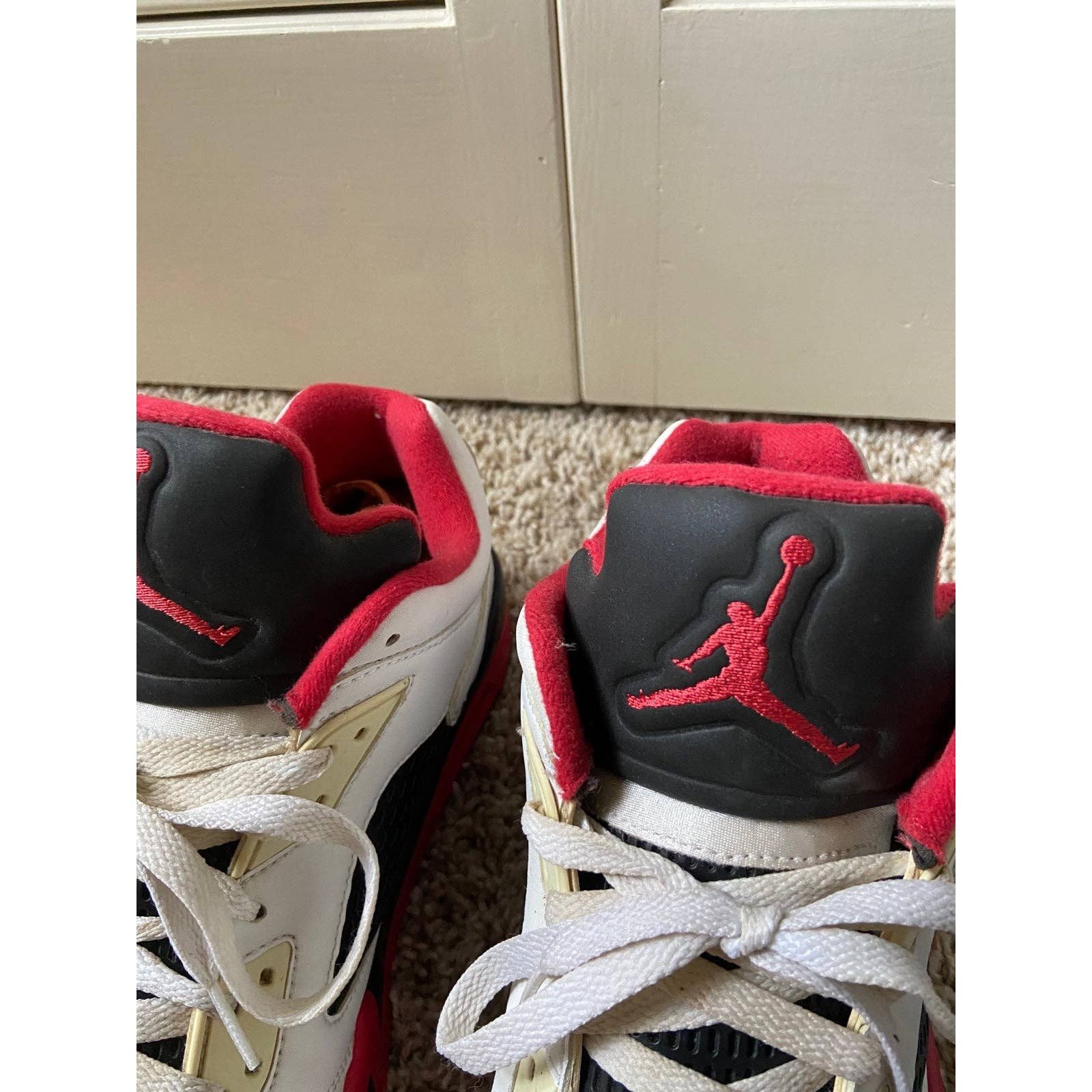 Jordan Brand × Nike Nike Air Jordan 5 Low Fire Red Size 13 White Red 819171-101 Size US 13 / EU 46 - 8 Thumbnail