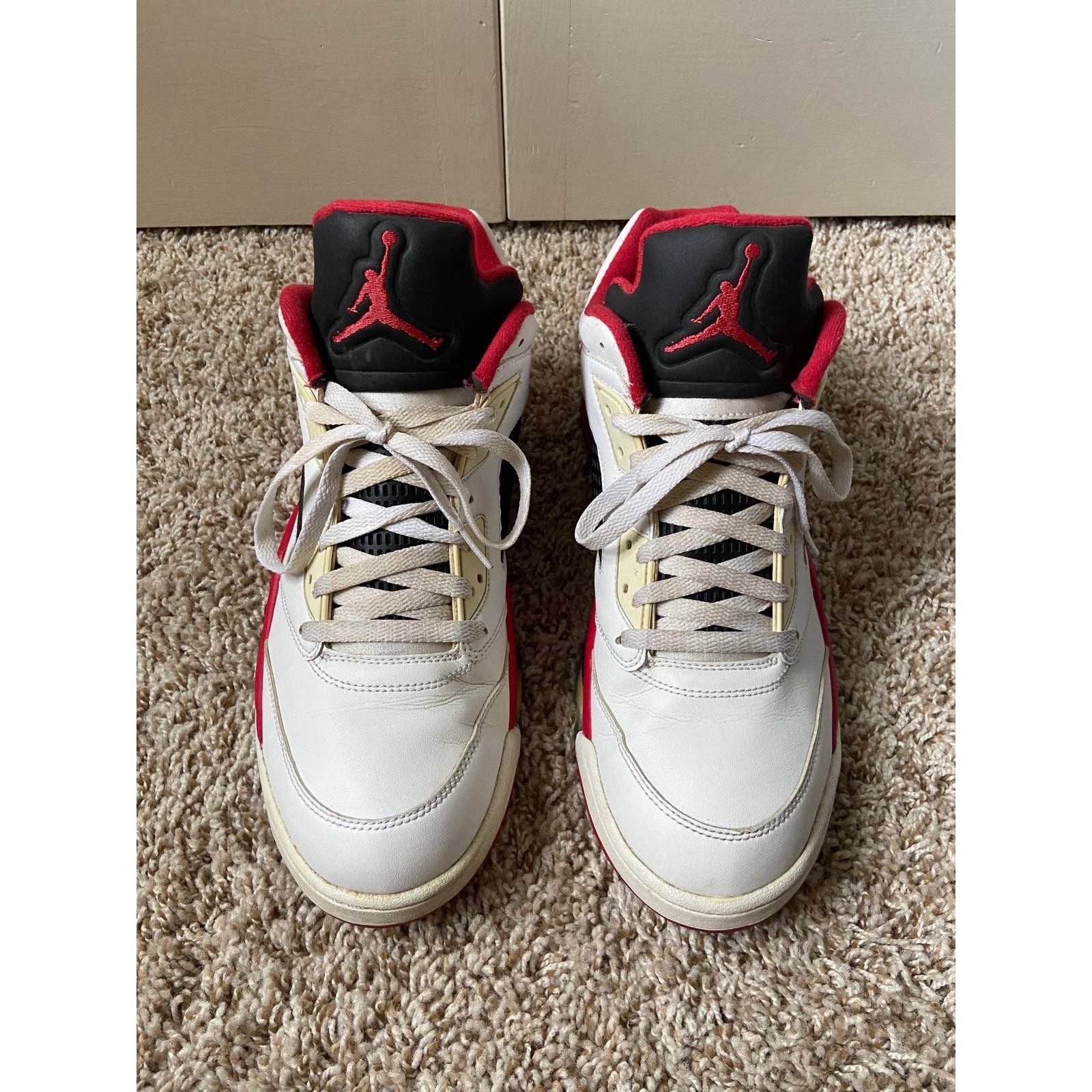 Jordan Brand × Nike Nike Air Jordan 5 Low Fire Red Size 13 White Red 819171-101 Size US 13 / EU 46 - 2 Thumbnail