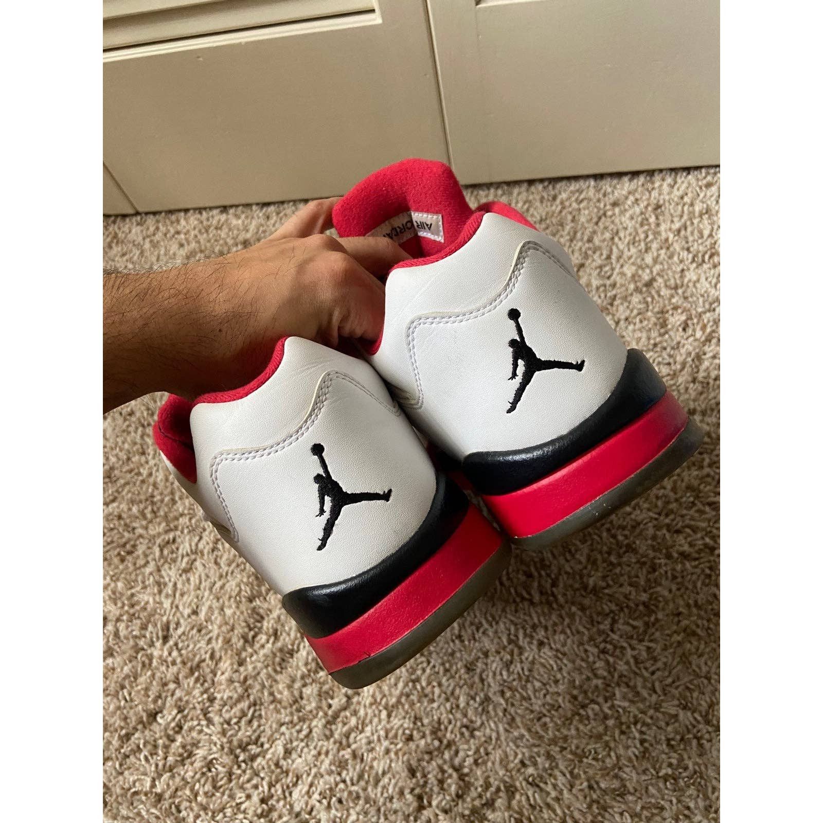 Jordan Brand × Nike Nike Air Jordan 5 Low Fire Red Size 13 White Red 819171-101 Size US 13 / EU 46 - 3 Thumbnail