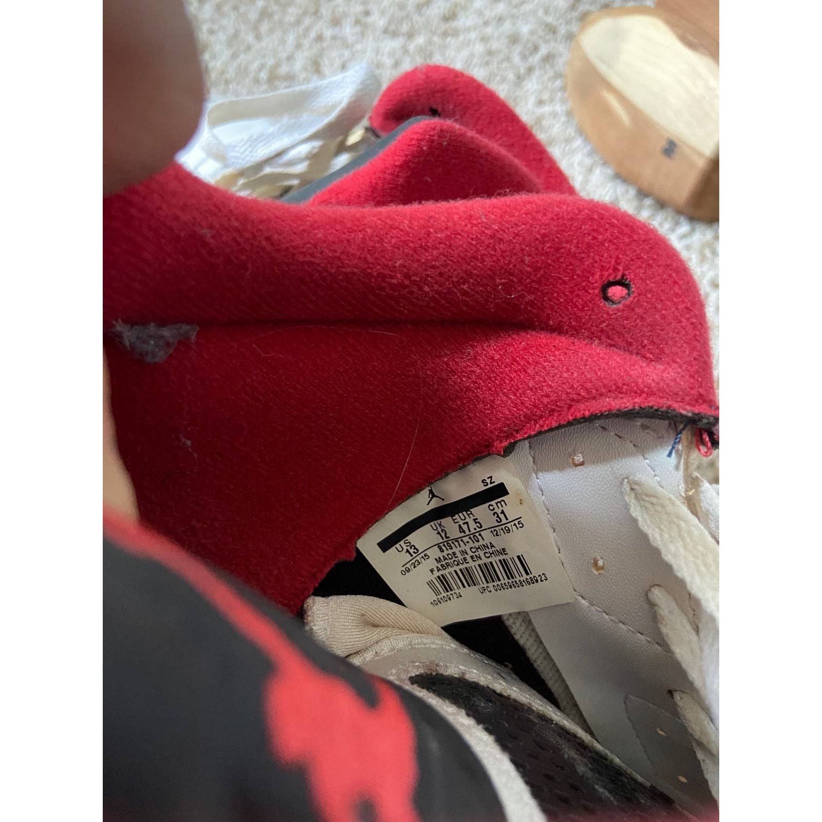 Jordan Brand × Nike Nike Air Jordan 5 Low Fire Red Size 13 White Red 819171-101 Size US 13 / EU 46 - 5 Thumbnail