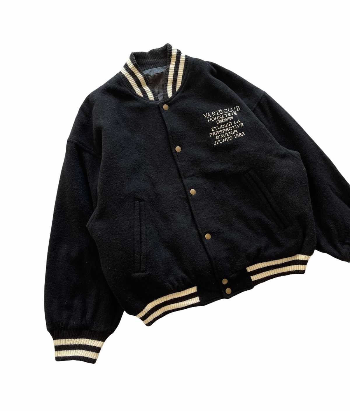 Japanese Brand VINTAGE JAPANESE BRAND VARIE HONNETETE WOOL VARSITY Size US XL / EU 56 / 4 - 4 Thumbnail
