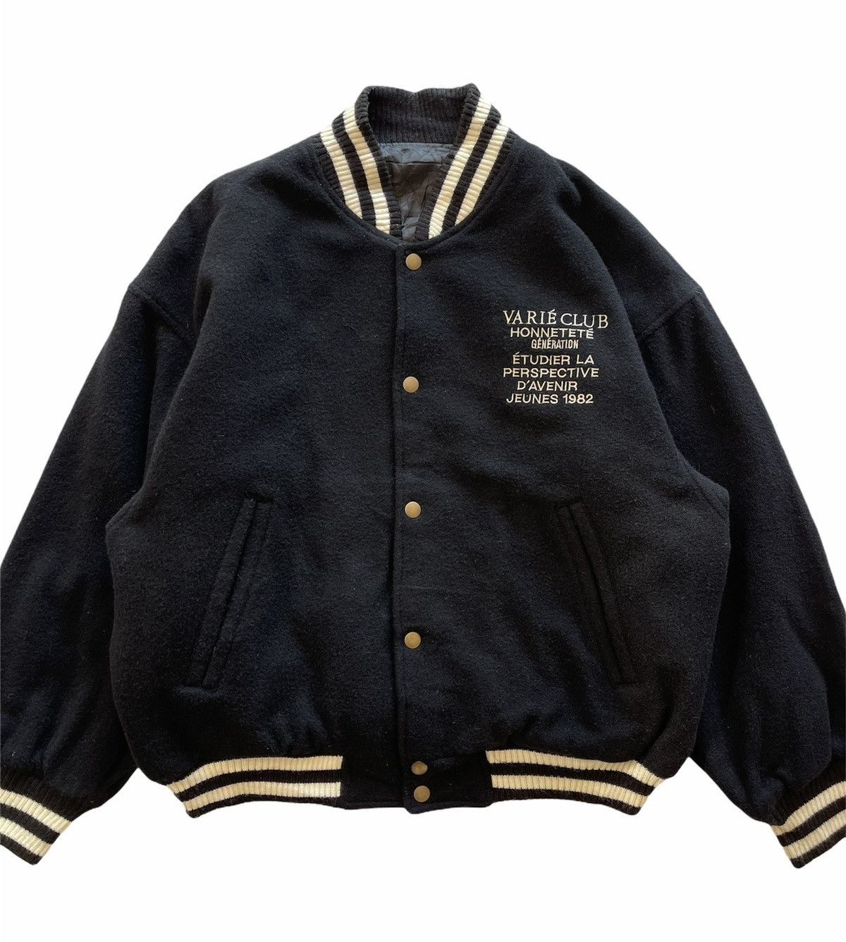 Japanese Brand VINTAGE JAPANESE BRAND VARIE HONNETETE WOOL VARSITY Size US XL / EU 56 / 4 - 5 Thumbnail