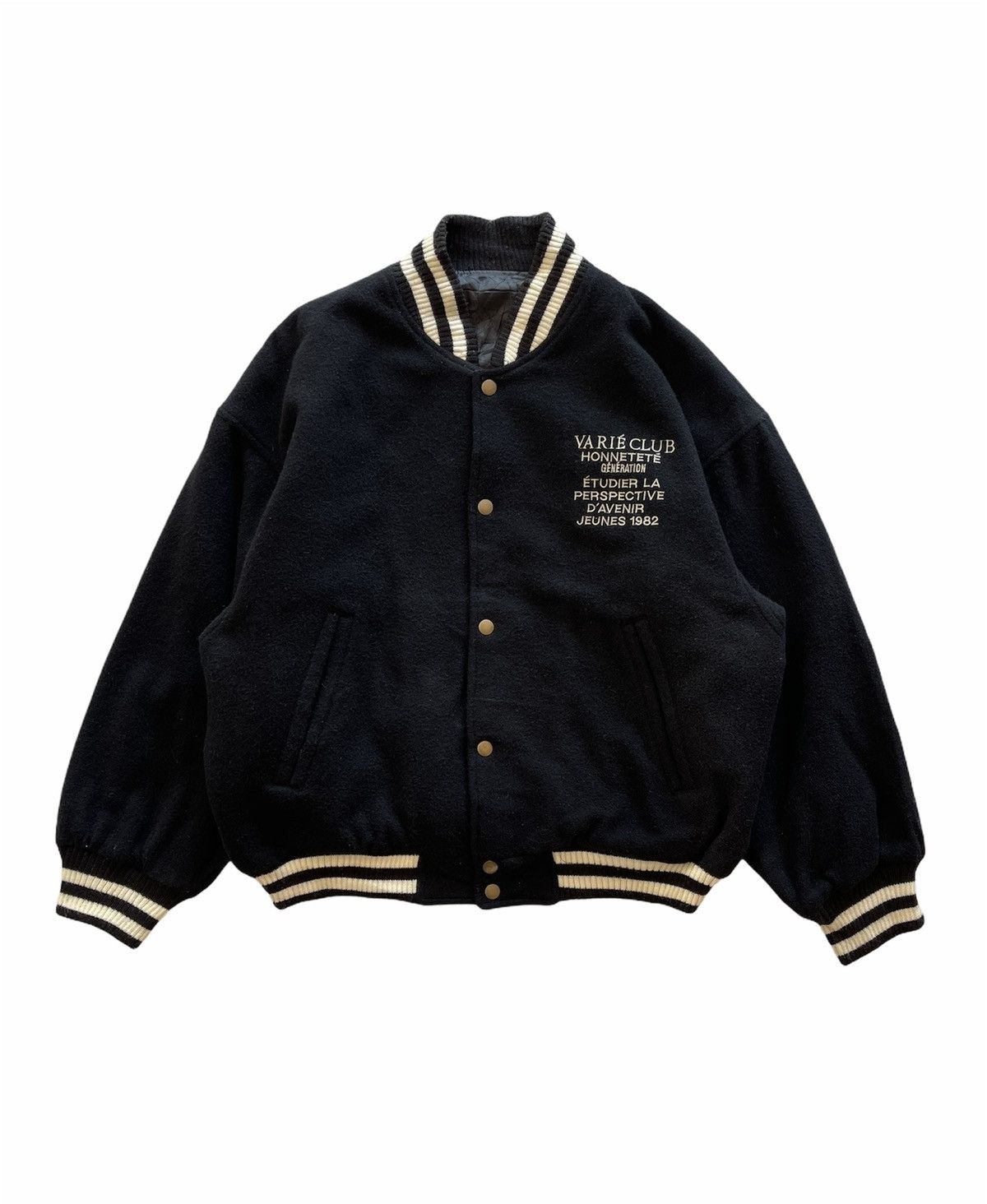 Japanese Brand VINTAGE JAPANESE BRAND VARIE HONNETETE WOOL VARSITY Size US XL / EU 56 / 4 - 1 Thumbnail