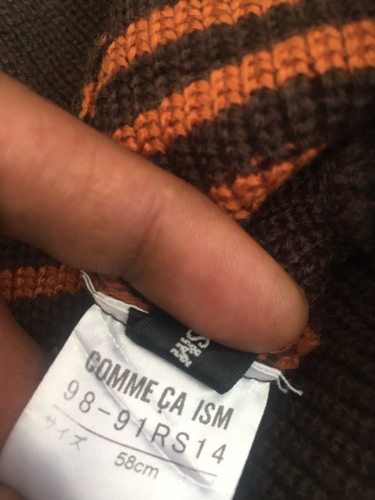 Comme Ca Ism × Japanese Brand Vintage Comme Ca Ism Stripe Beanie Hat Size ONE SIZE - 5 Thumbnail