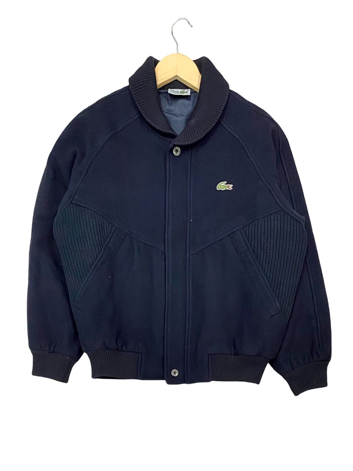 Lacoste × Other VINTAGE CHEMISE LACOSTE JACKET LINING MONOGRAM WOOL COLLARED Size US M / EU 48-50 / 2 - 2 Thumbnail