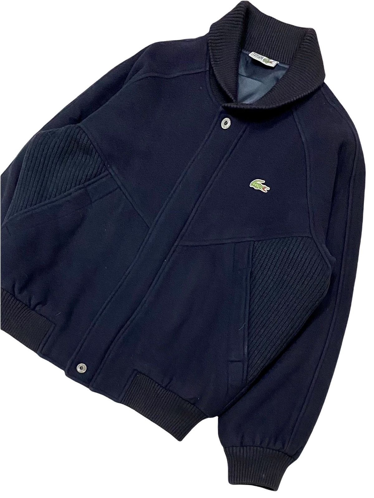 Lacoste × Other VINTAGE CHEMISE LACOSTE JACKET LINING MONOGRAM WOOL COLLARED Size US M / EU 48-50 / 2 - 7 Thumbnail