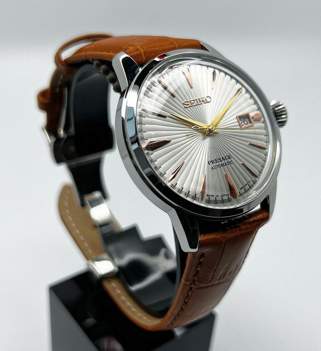 Custom Seiko Watch RARE Seiko Watch Custom Mod Rose Gold Presage 39MM Grailed
