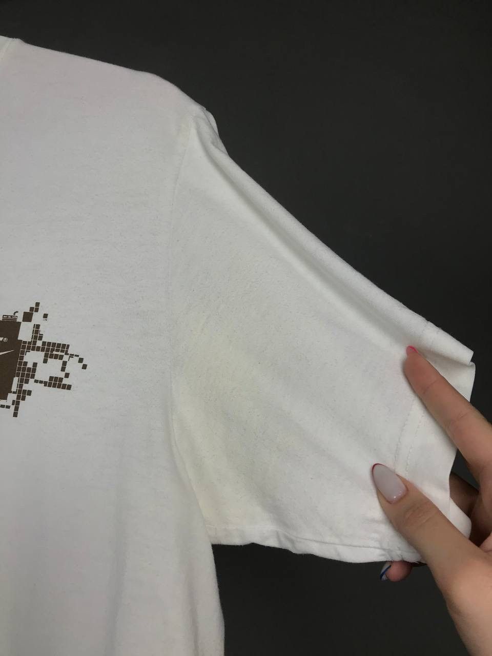 Nike × Vintage Nike swoosh streetwear vintage center logo tee Size US L / EU 52-54 / 3 - 8 Thumbnail