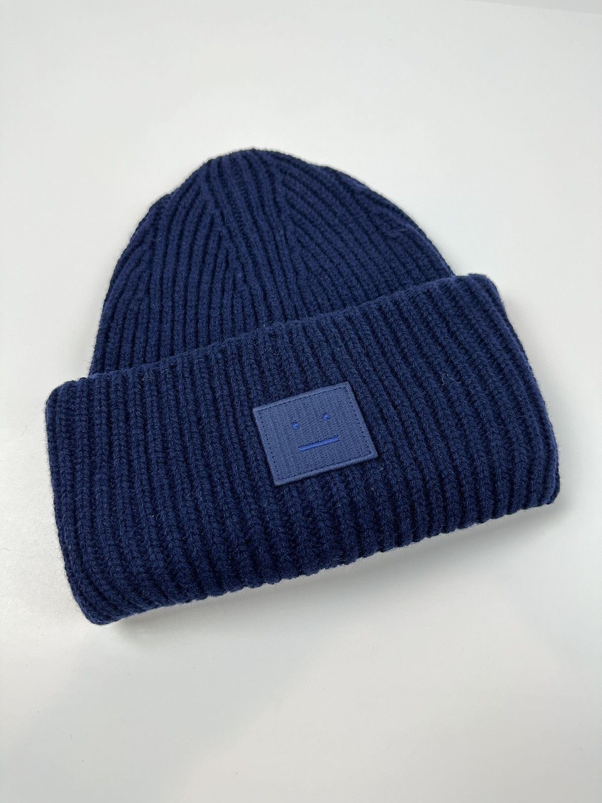 Acne Studios Acne Studios Navy Wool Beanie Hat Size ONE SIZE - 1 Thumbnail
