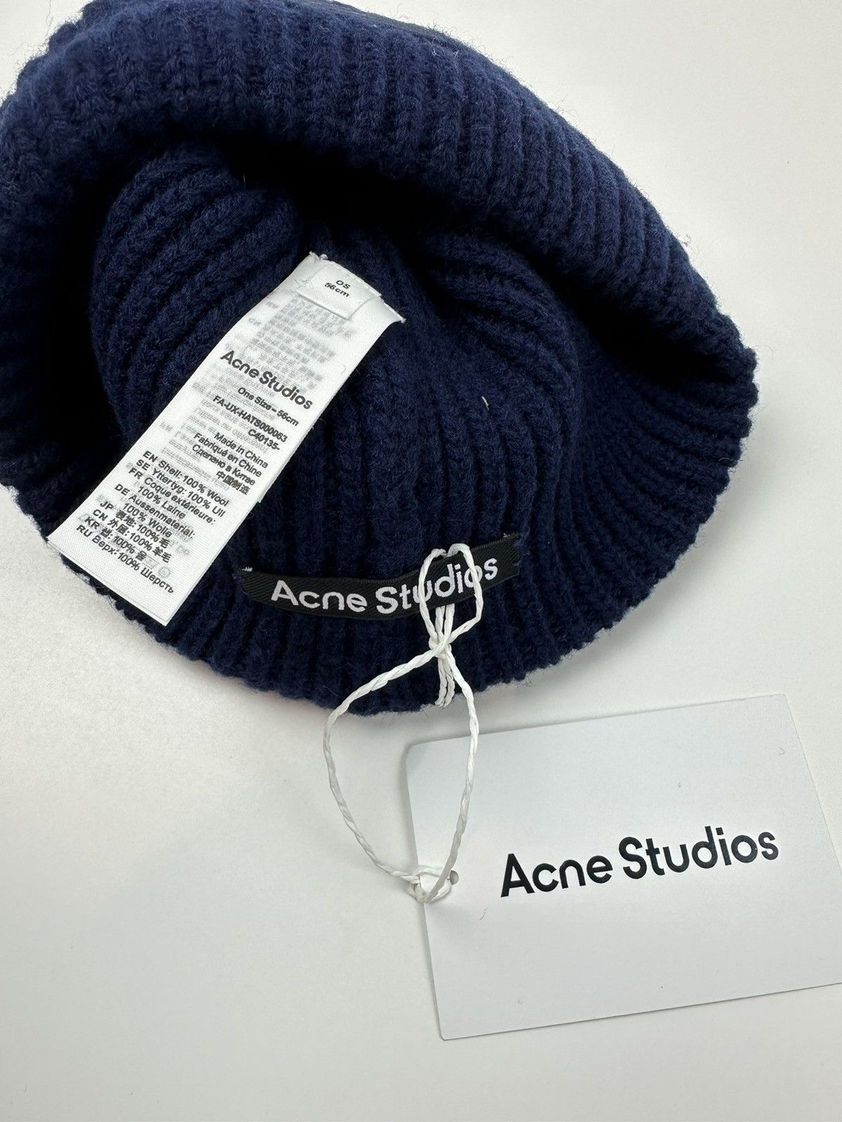 Acne Studios Acne Studios Navy Wool Beanie Hat Size ONE SIZE - 6 Thumbnail