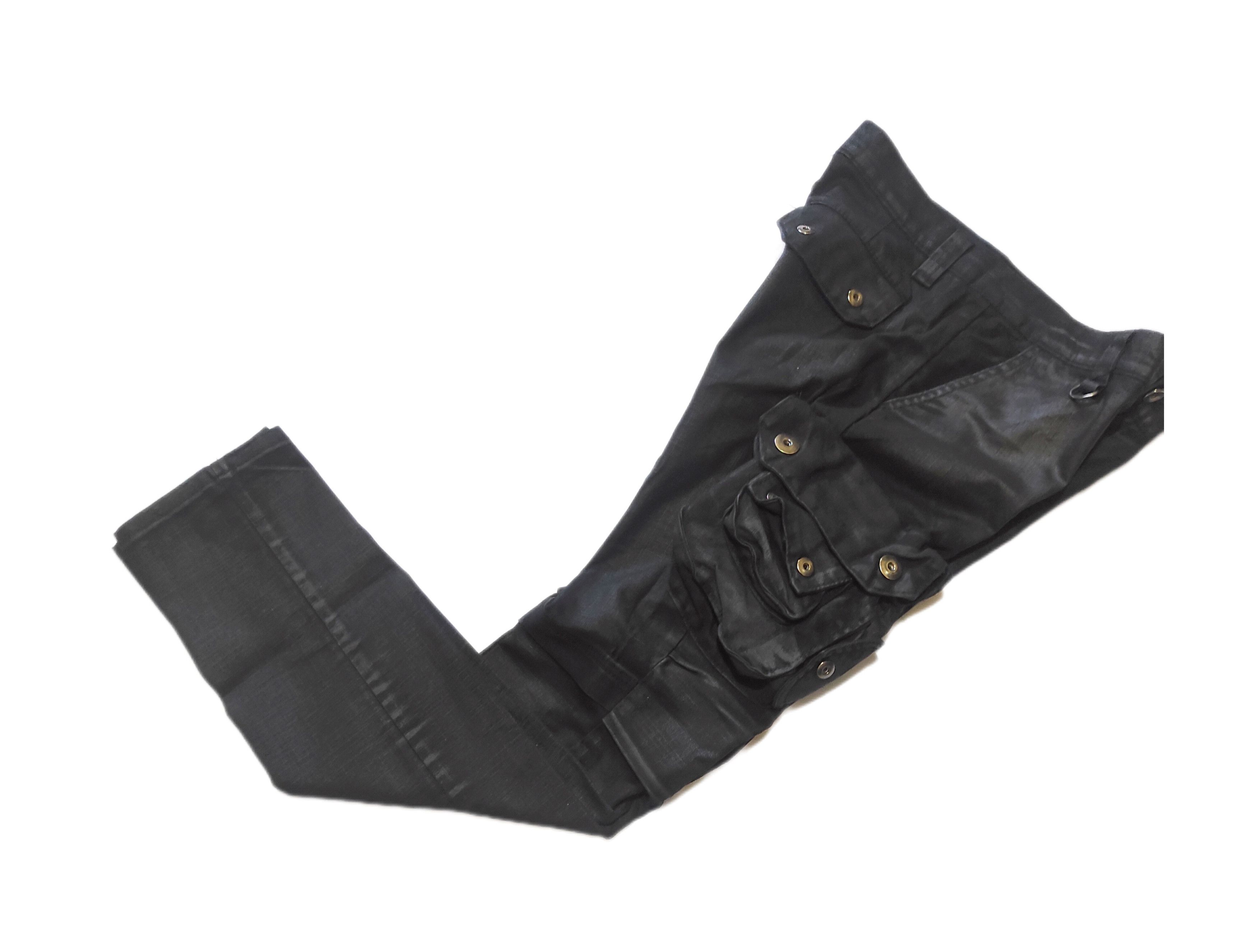 Other Beautiful Denim Cargo Pants Spandex Black Coated Size US 30 / EU 46 - 6 Thumbnail