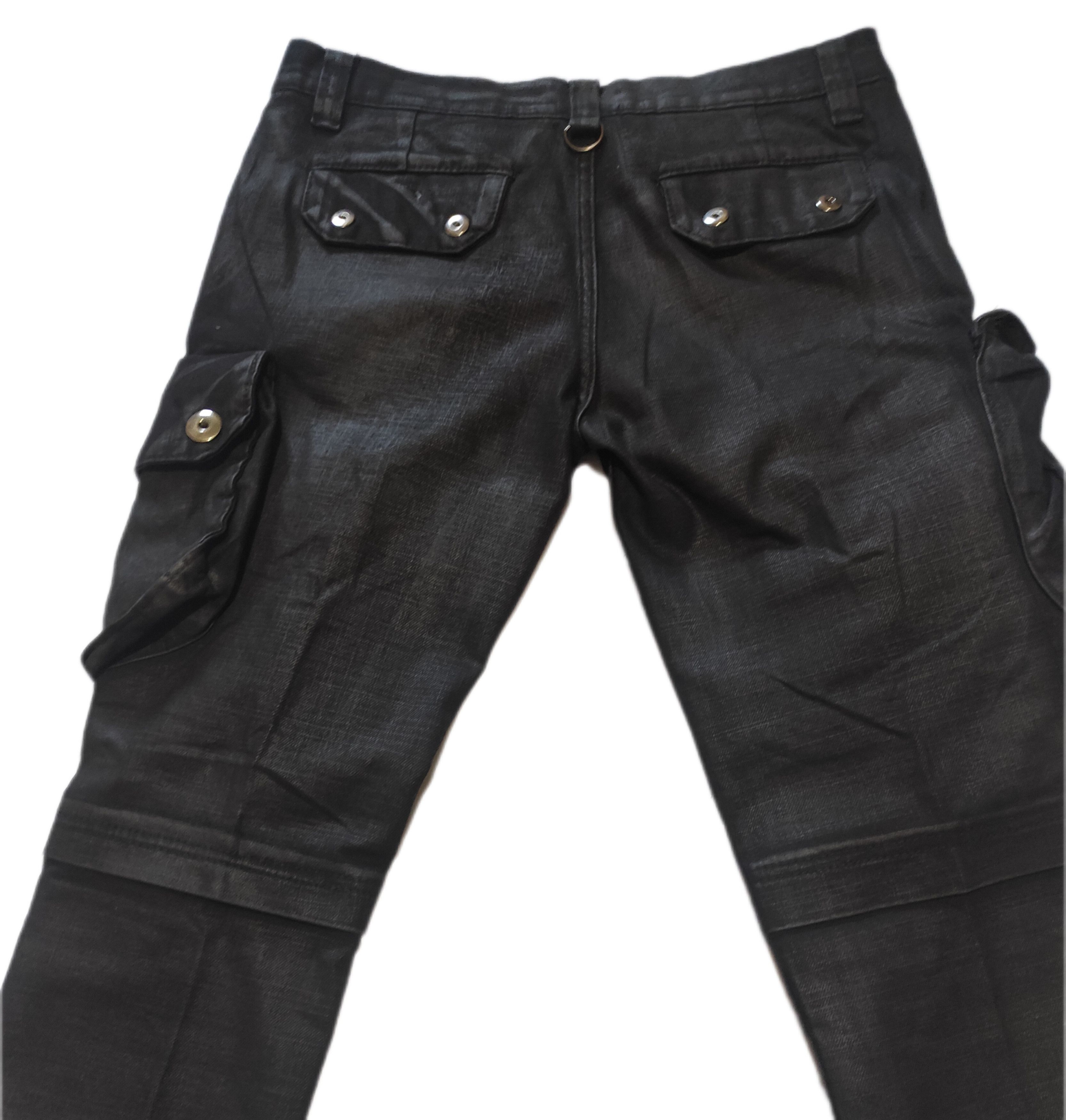Other Beautiful Denim Cargo Pants Spandex Black Coated Size US 30 / EU 46 - 4 Thumbnail