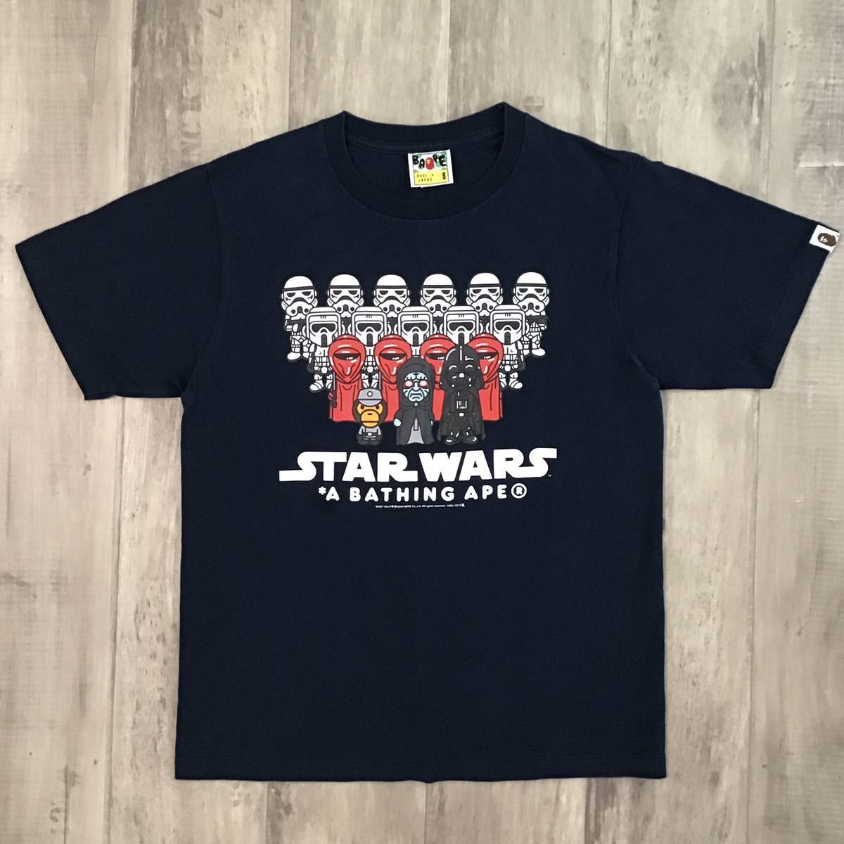 image of Bape × Starwars Milo T-Shirt Navy A Bathing Ape, Men's (Size Small)