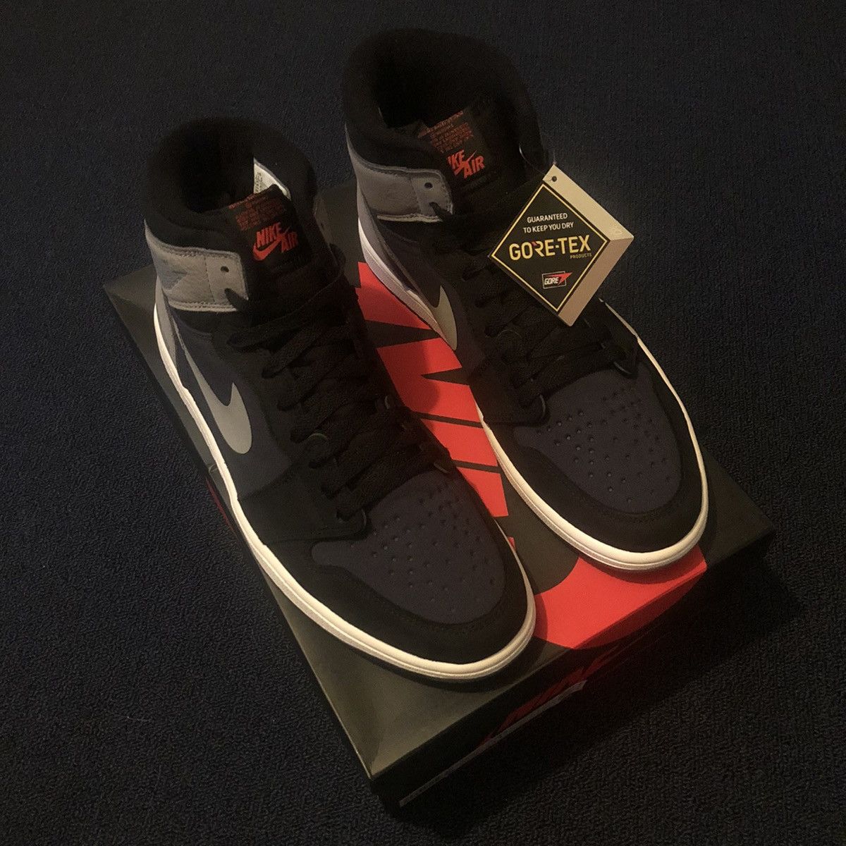 Goretex × Jordan Brand × Nike Jordan 1 Retro High Element Gore-Tex Black Grey High Shoes Size US 11.5 / EU 44-45 - 2 Thumbnail
