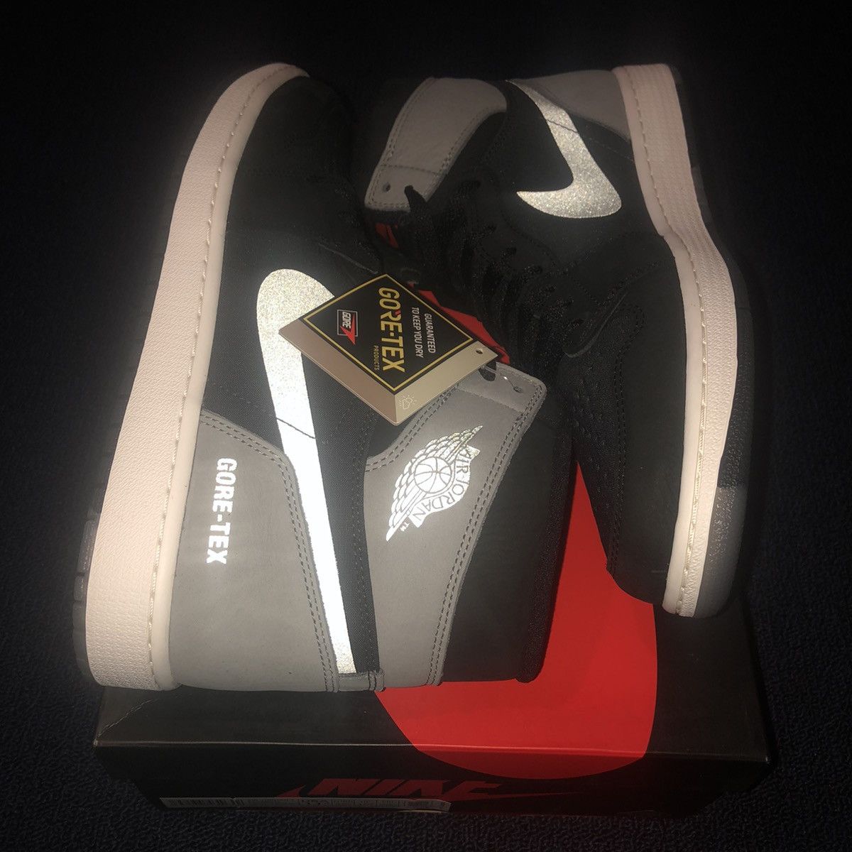 Goretex × Jordan Brand × Nike Jordan 1 Retro High Element Gore-Tex Black Grey High Shoes Size US 11.5 / EU 44-45 - 4 Thumbnail