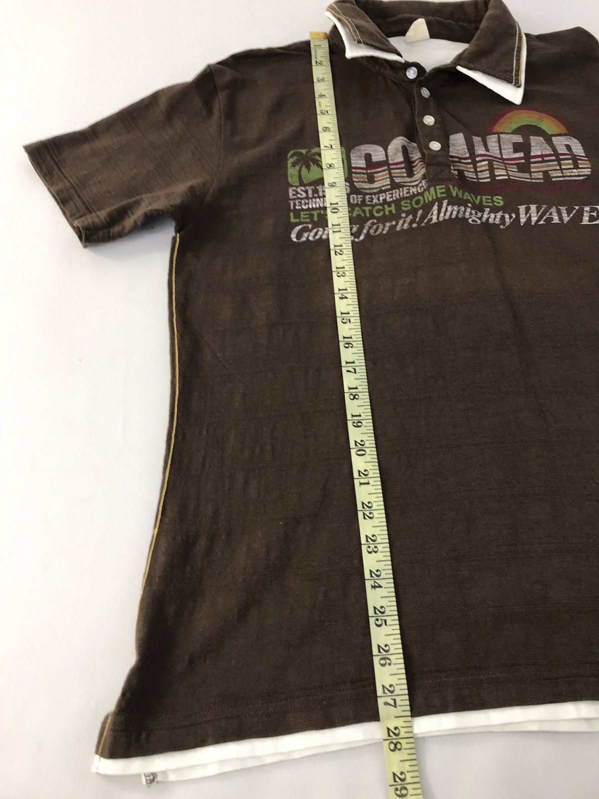 Japanese Brand Power to the people Double Neck Polo S-Shirt Size US M / EU 48-50 / 2 - 9 Thumbnail