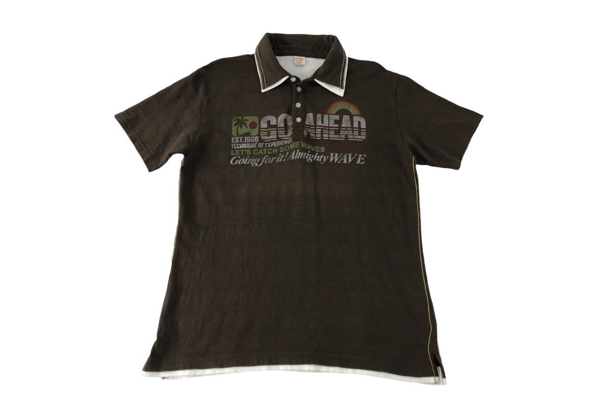 Japanese Brand Power to the people Double Neck Polo S-Shirt Size US M / EU 48-50 / 2 - 1 Thumbnail