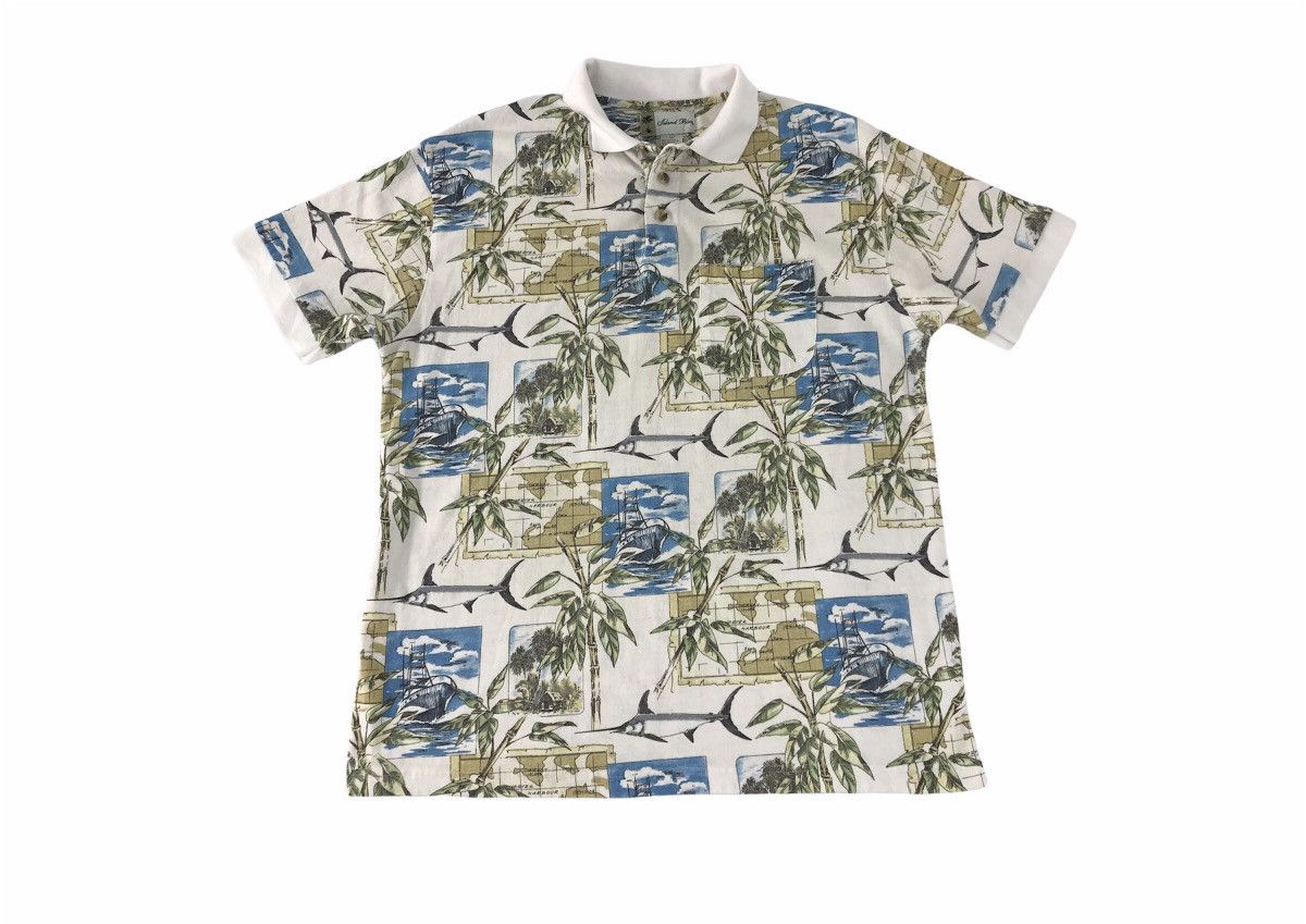 Japanese Brand × Vintage Vintage Island Blue Full Print Fish Design Size US L / EU 52-54 / 3 - 1 Thumbnail