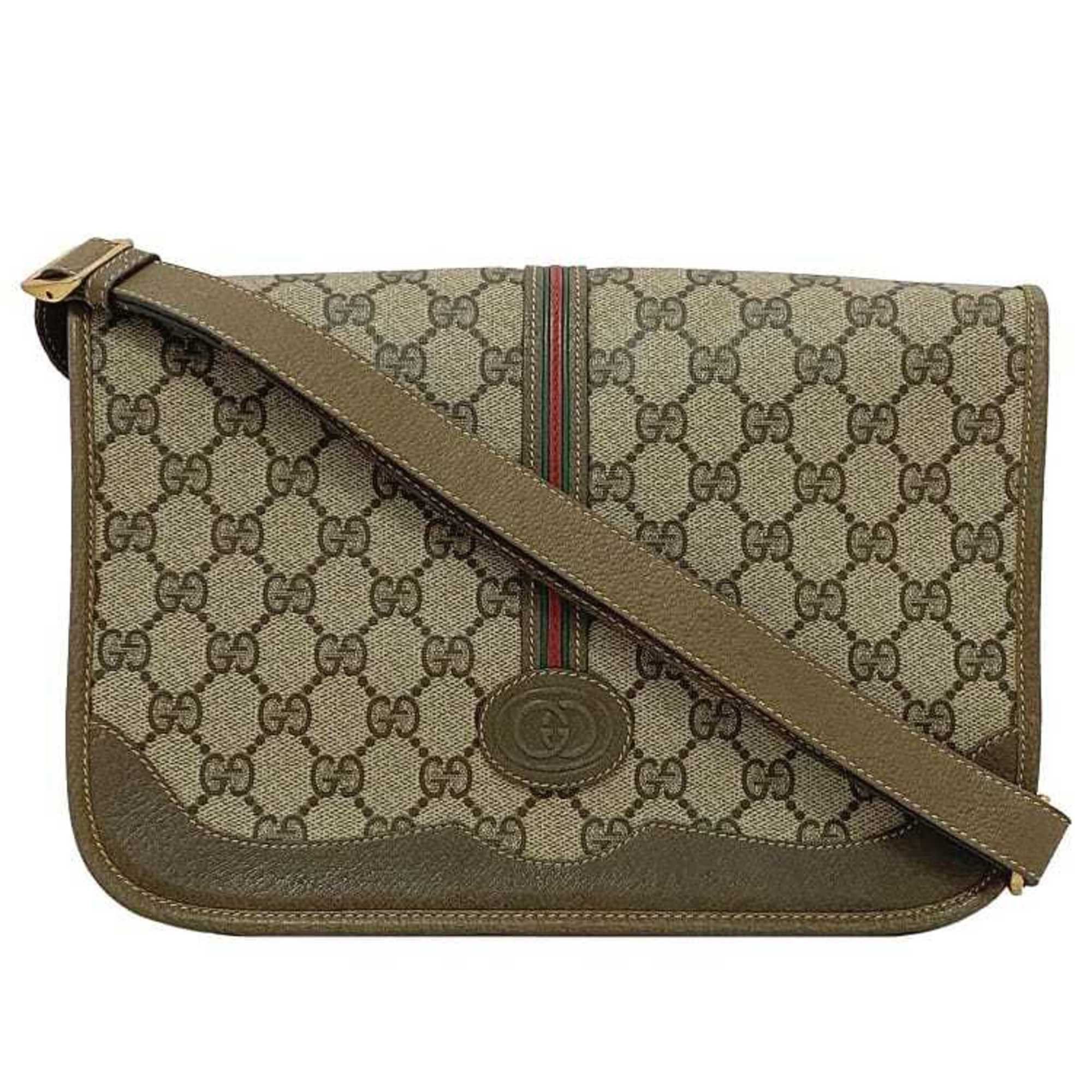 Used Auth Gucci Sherry Line 139260 Women's GG Canvas Tote Bag Beige 