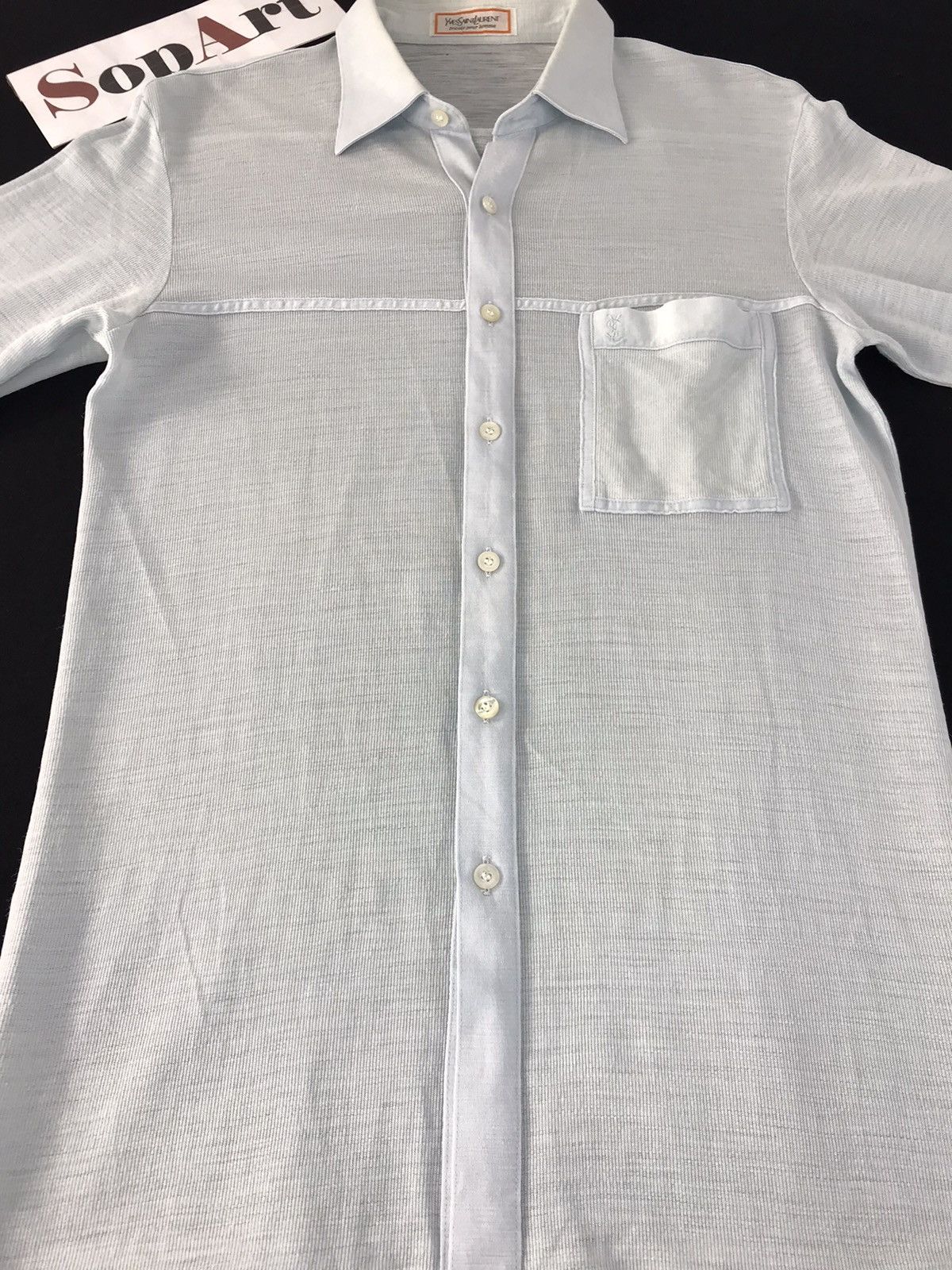 Yves Saint Laurent YvesSaintLaurent Singgle Pocket Button Up Polo T-Shirt Size US S / EU 44-46 / 1 - 3 Thumbnail