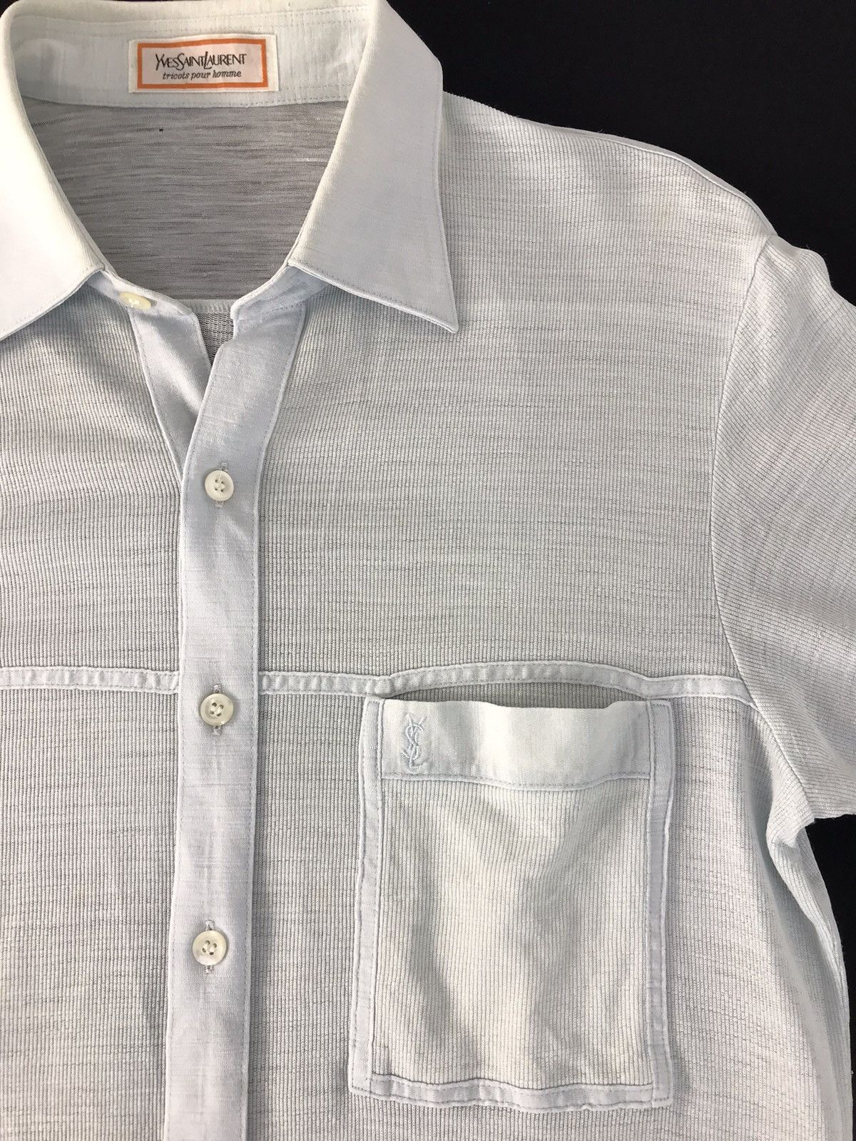 Yves Saint Laurent YvesSaintLaurent Singgle Pocket Button Up Polo T-Shirt Size US S / EU 44-46 / 1 - 4 Thumbnail
