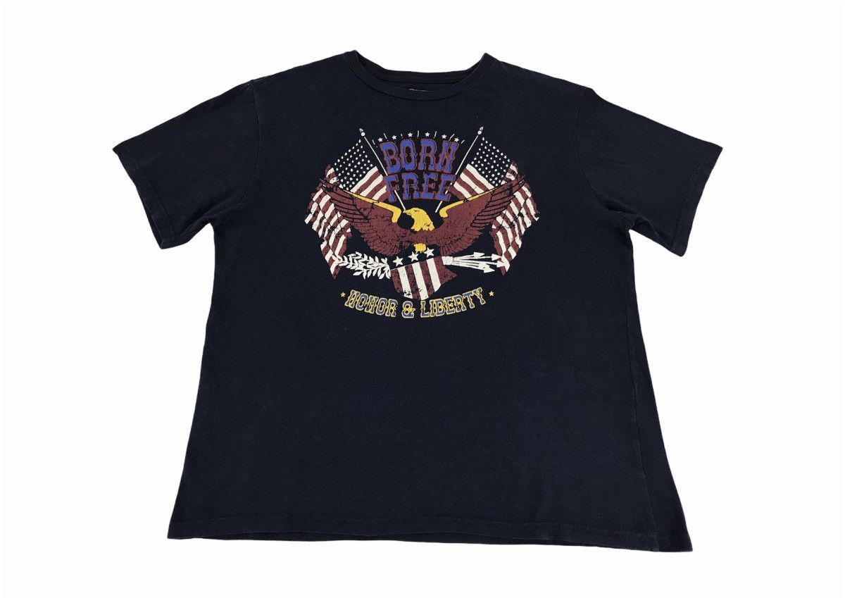 Blackjack × Vintage Vintage Black Jack Born Free Honor & Libert Tee Size US XL / EU 56 / 4 - 1 Thumbnail