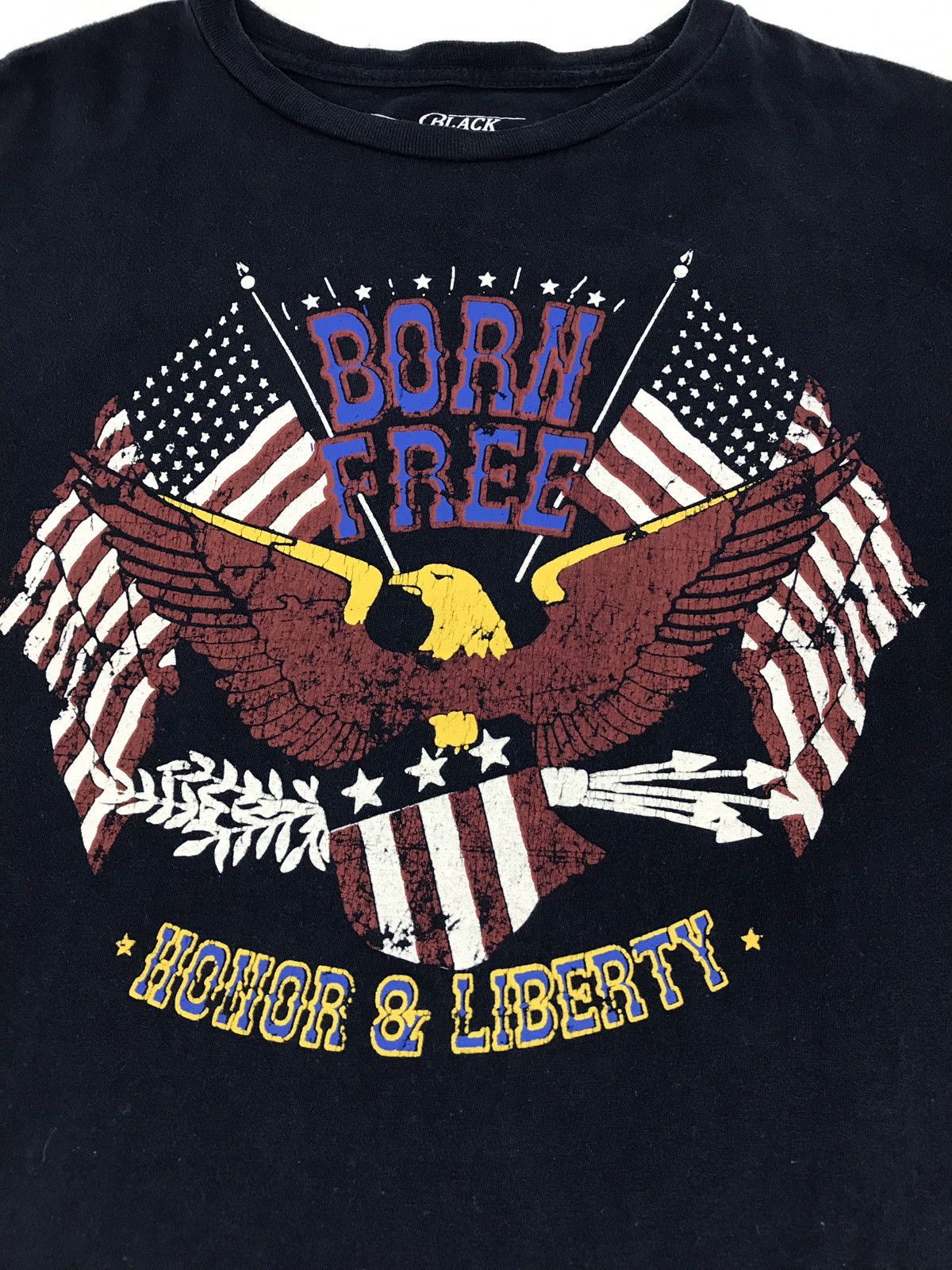 Blackjack × Vintage Vintage Black Jack Born Free Honor & Libert Tee Size US XL / EU 56 / 4 - 4 Thumbnail