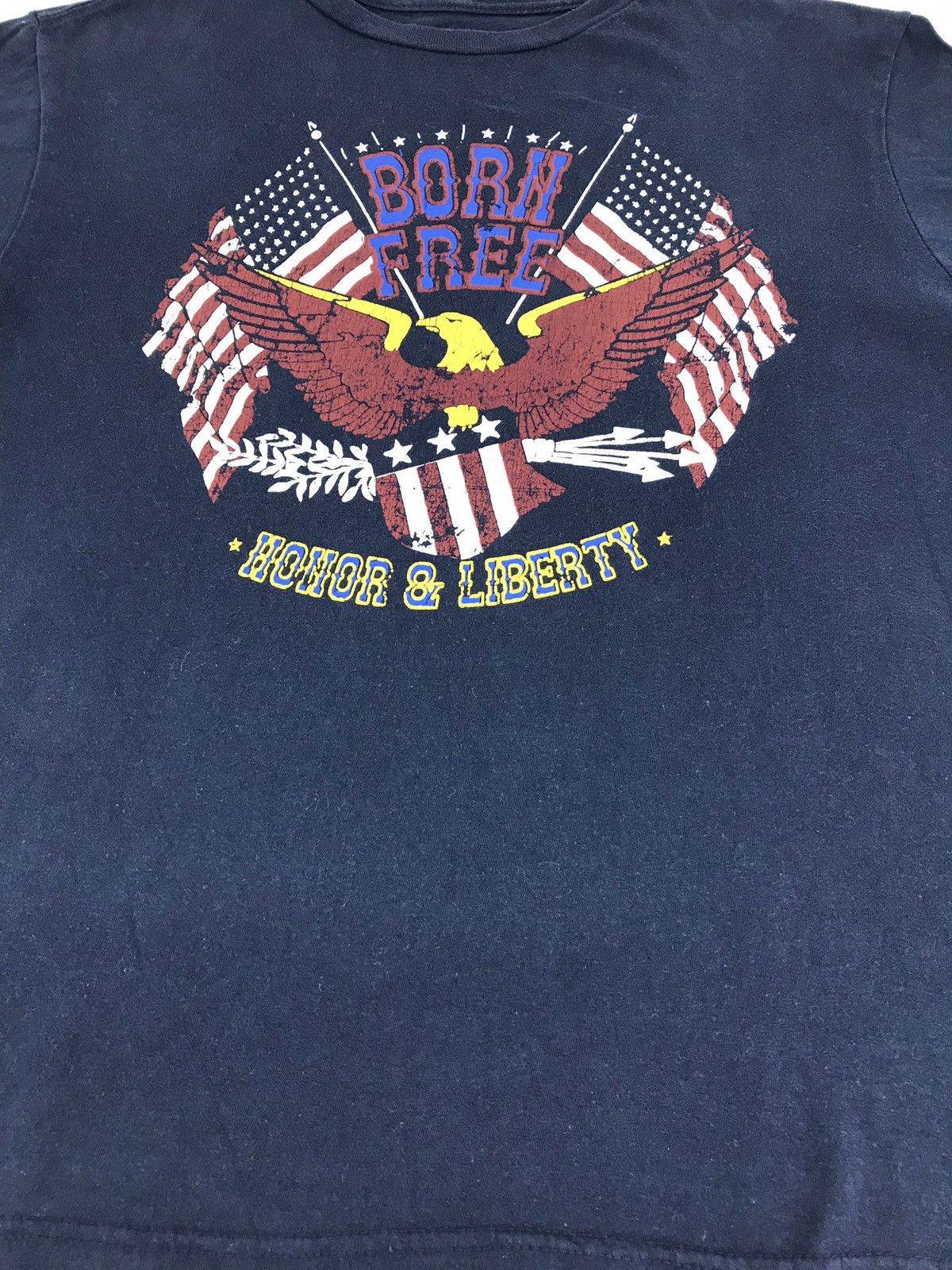 Blackjack × Vintage Vintage Black Jack Born Free Honor & Libert Tee Size US XL / EU 56 / 4 - 3 Thumbnail