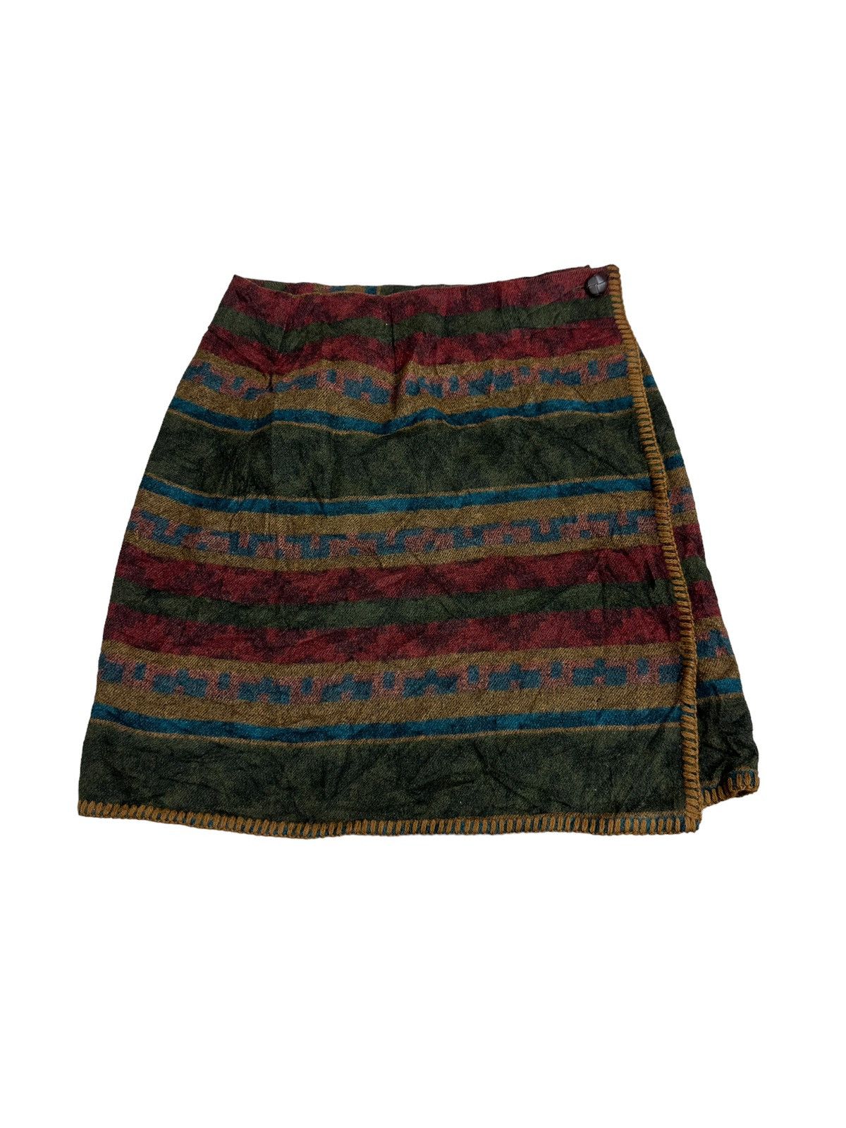 image of Vintage Navajo Native Wool Canada Skirt in Brown, Women's (Size 28)