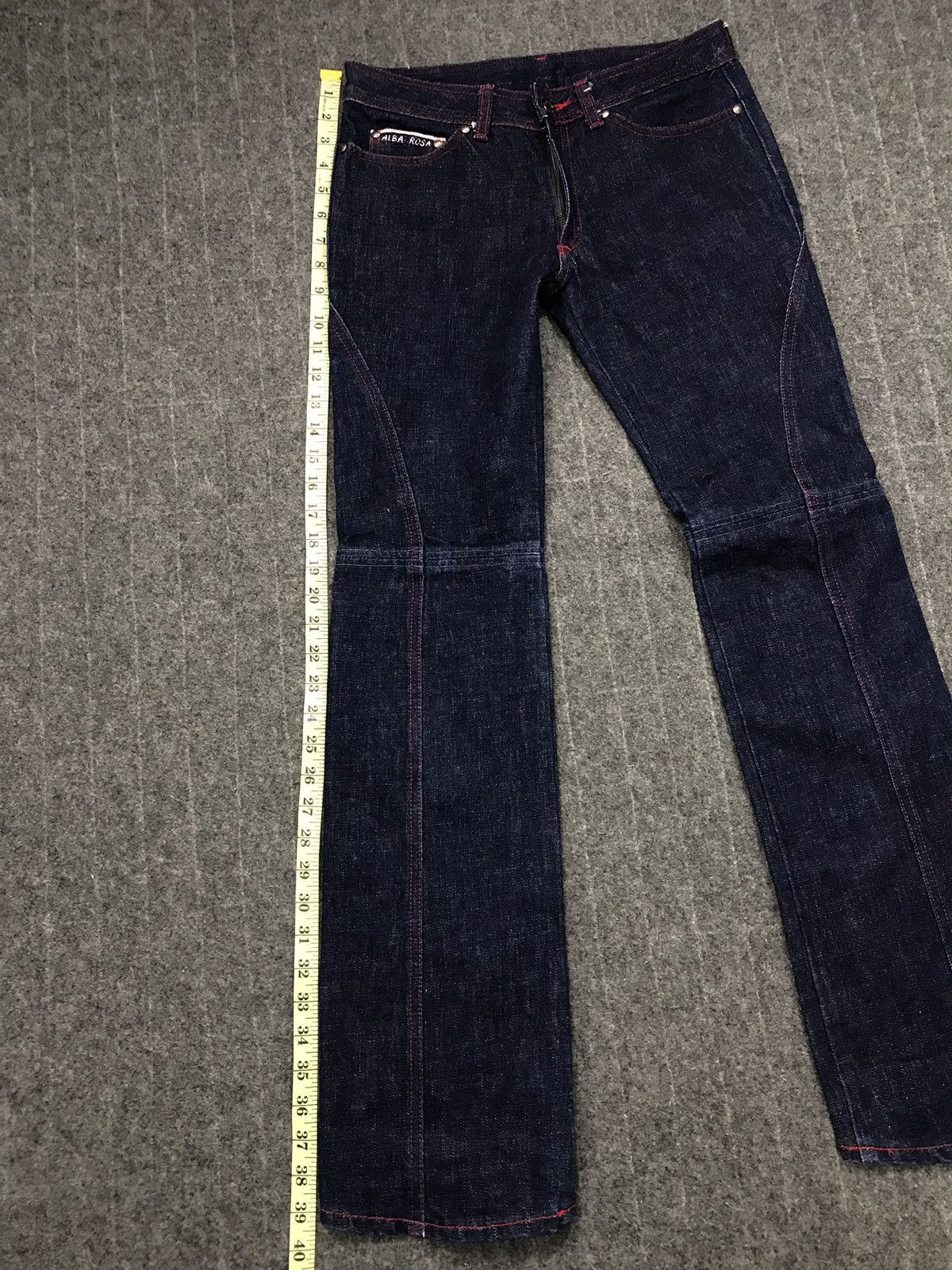Japanese Brand × Vintage Vintage Alba Rosa Skinny Indigo Denim Jeans Selvedge Size US 28 / EU 44 - 19 Thumbnail