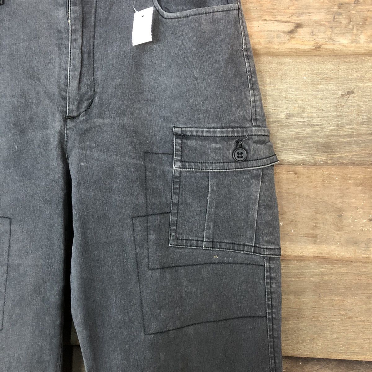 Japanese Brand DLL Green Eye Black Cargo utility Multipocket Pants #1536 Size 25" / US 0 / IT 36 - 5 Thumbnail