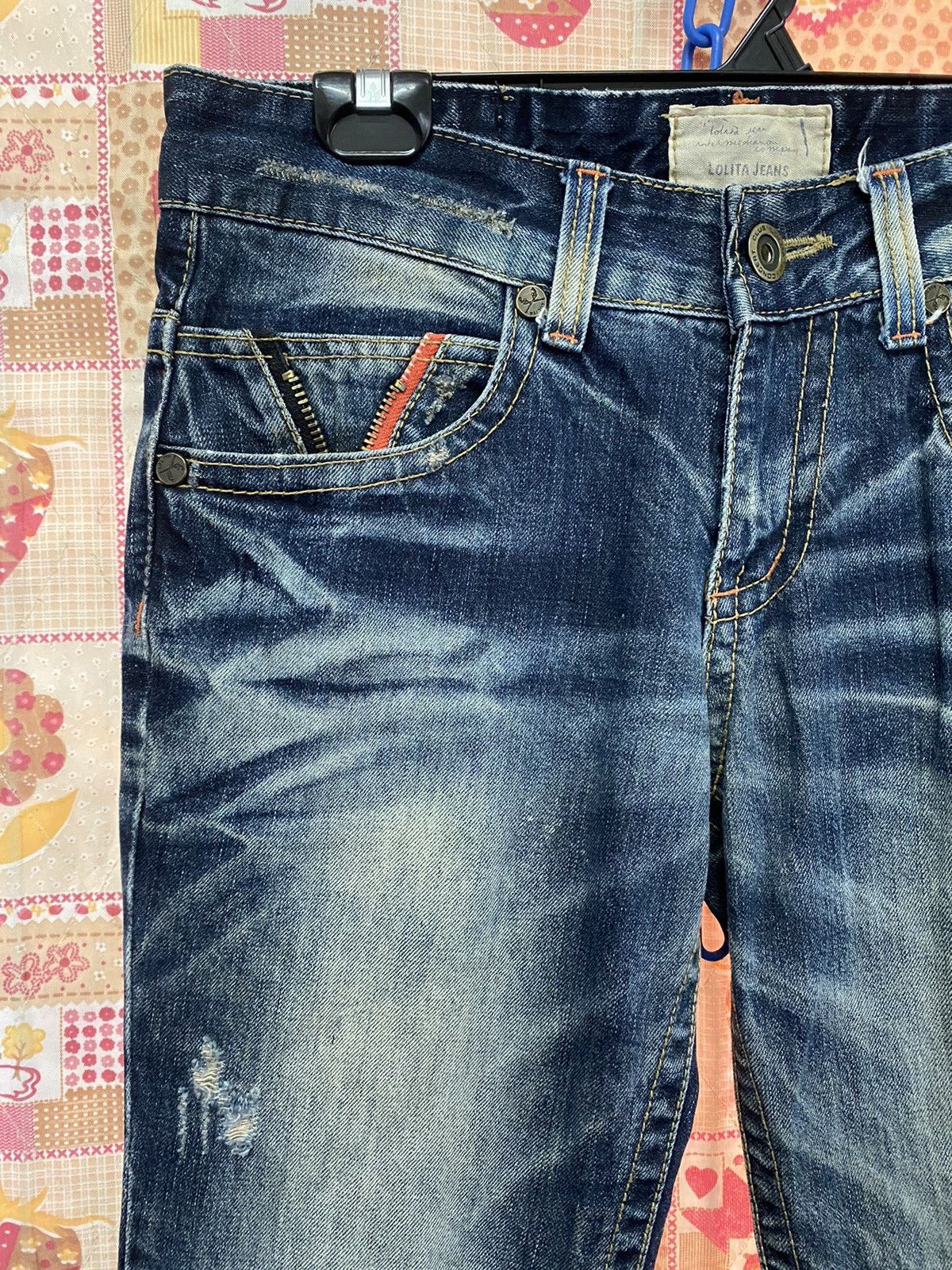 Hysteric Glamour × If Six Was Nine × Le Grande Bleu (L.G.B.) Japanese Yoshitomo Nara X Lolita Distressed Jeans Size US 32 / EU 48 - 7 Thumbnail