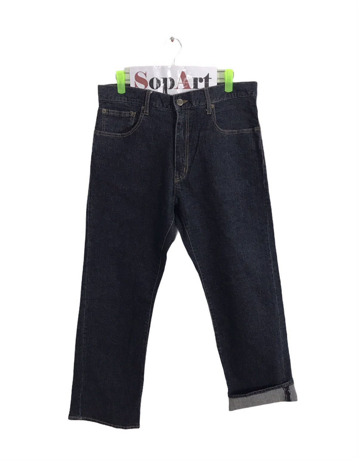 image of Vintage Hanes Indigo Denim Jeans in Black, Men's (Size 33)