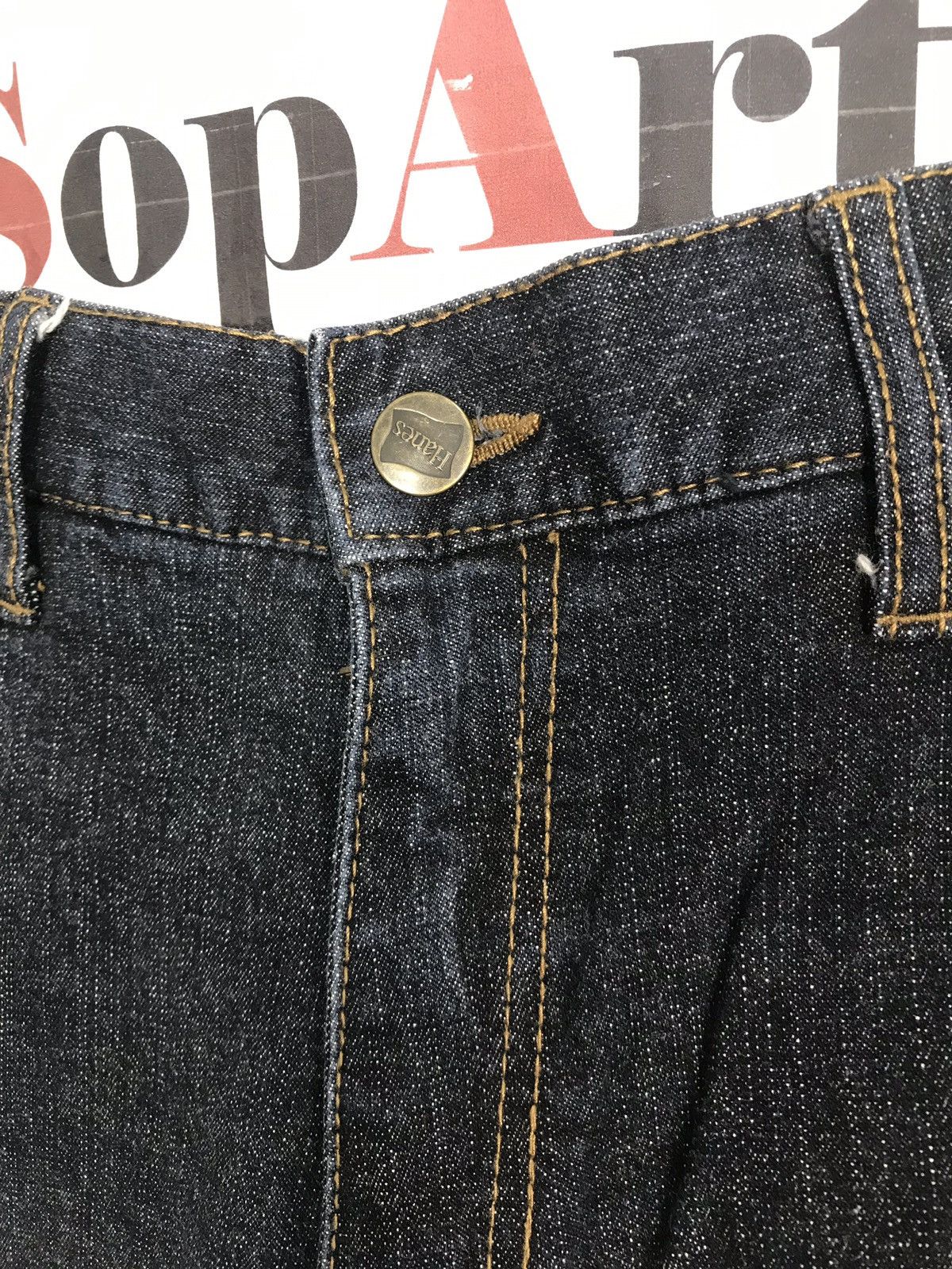 Hanes × Japanese Brand Vintage Hanes Indigo Denim Jeans Size US 33 - 5 Thumbnail