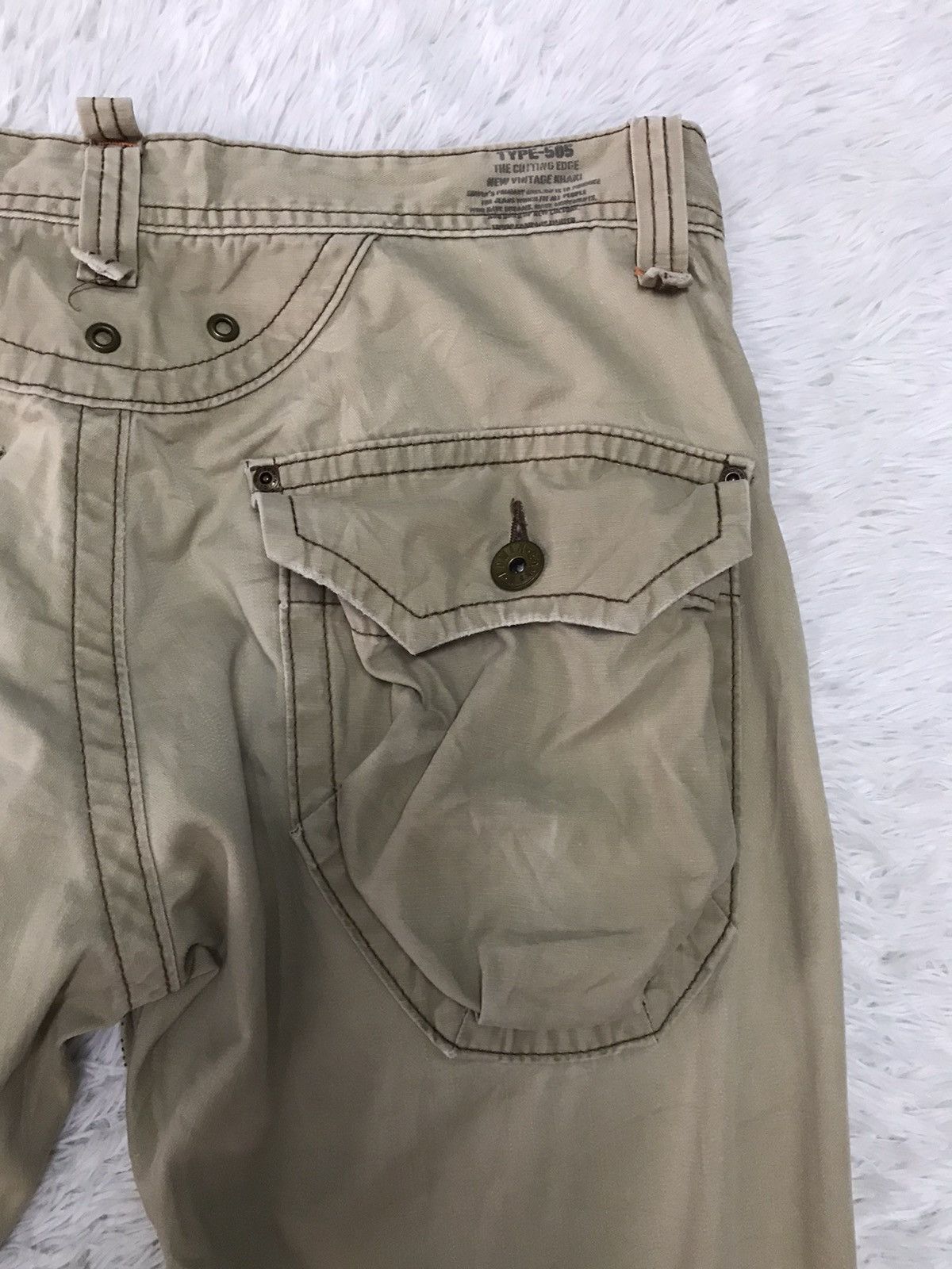 Edwin Edwin Cargo Pant The Cutting Edge New Vtg Khaki Size US 35 - 14 Thumbnail