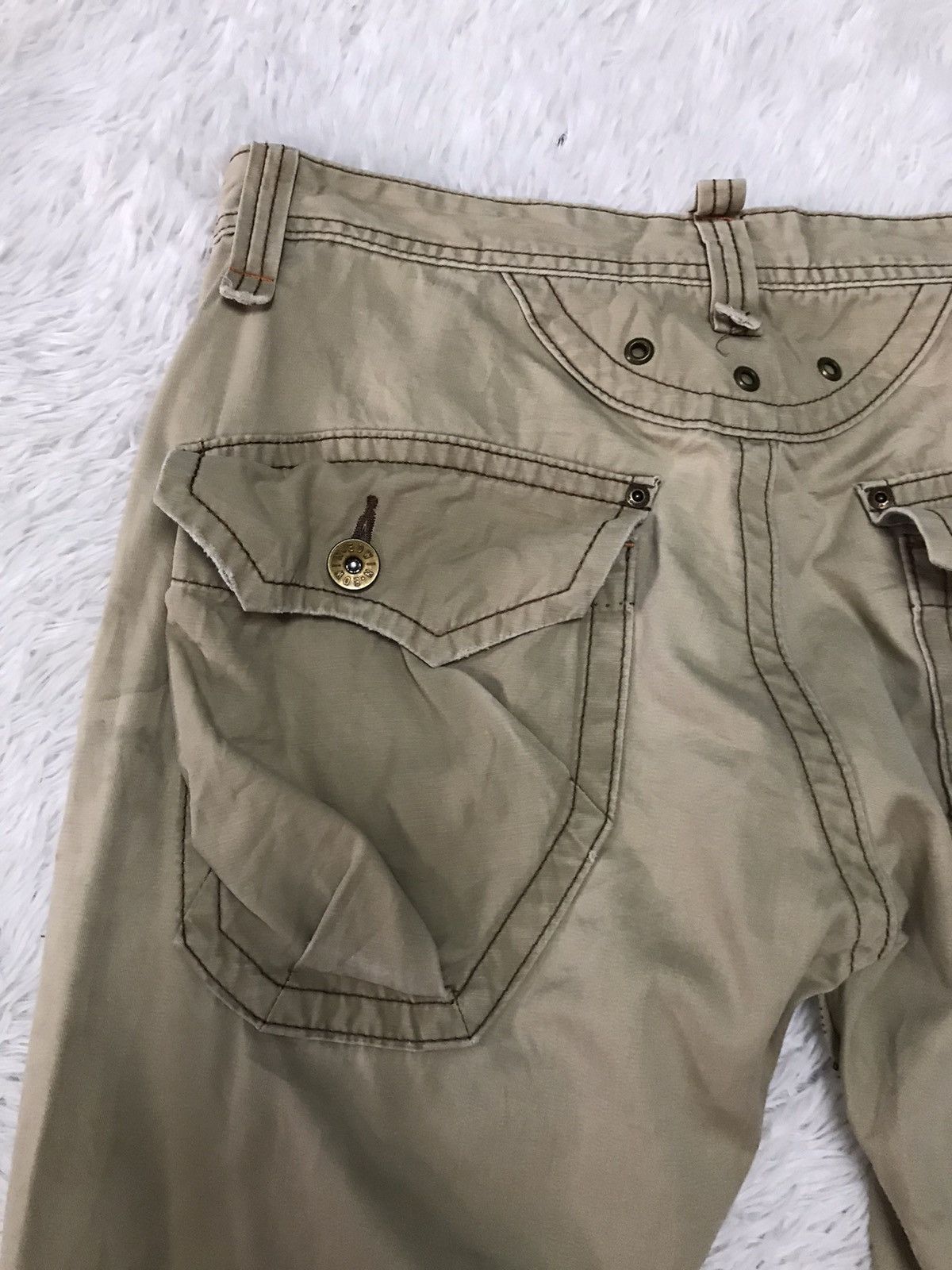Edwin Edwin Cargo Pant The Cutting Edge New Vtg Khaki Size US 35 - 15 Thumbnail