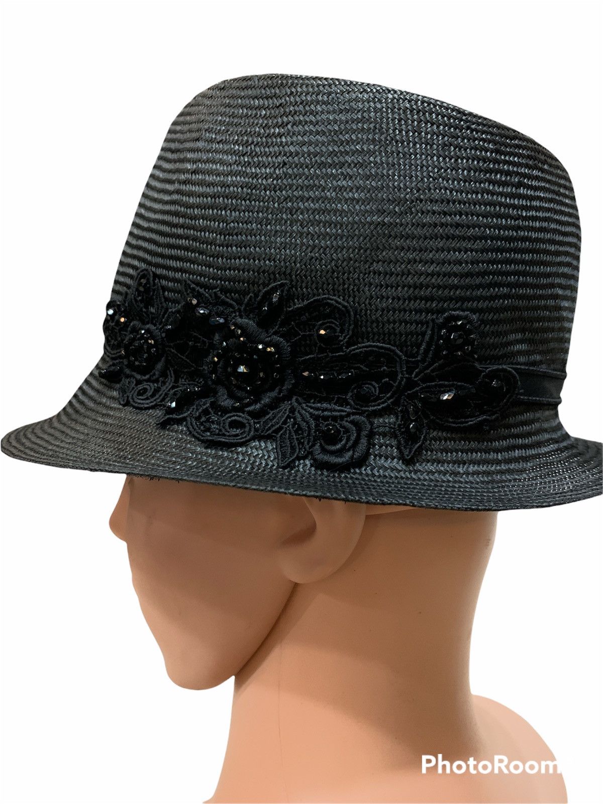 Hysteric Glamour HYSTERIC GLAMOUR FLORAL MOTIVE WITH STONES STRAW HAT Size ONE SIZE - 5 Thumbnail