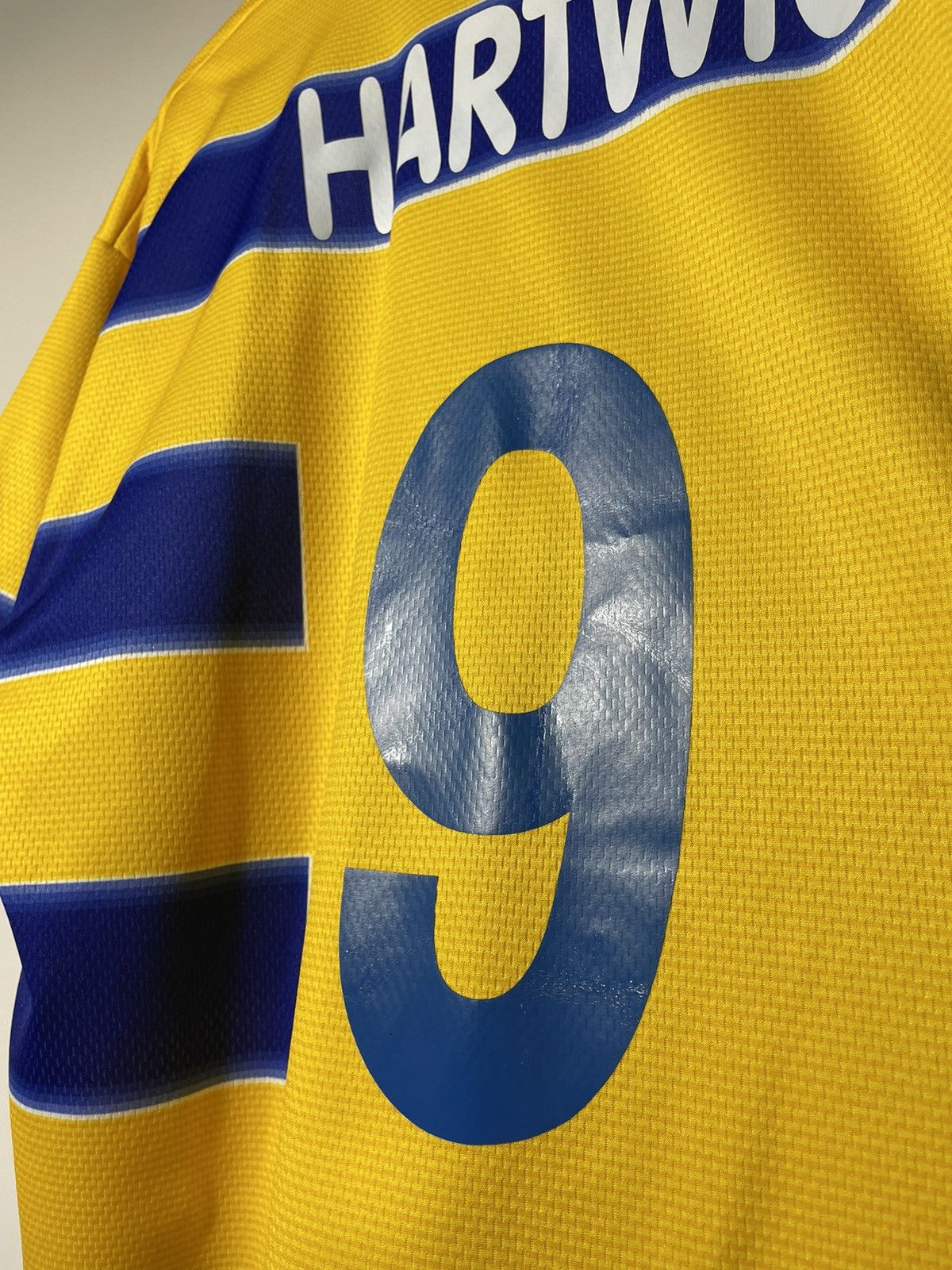 Vintage PARMA #9 HARTWIG Home Fan Version Jersey Shirt Size US XL / EU 56 / 4 - 11 Thumbnail