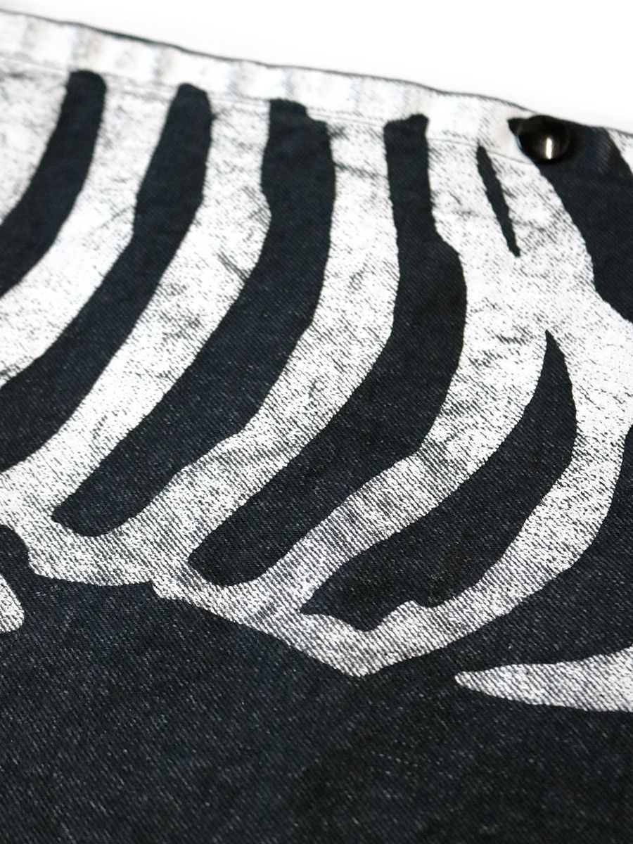 Kapital Kapital 14oz Black Denim Bone Print Book Bag Size ONE SIZE - 4 Thumbnail