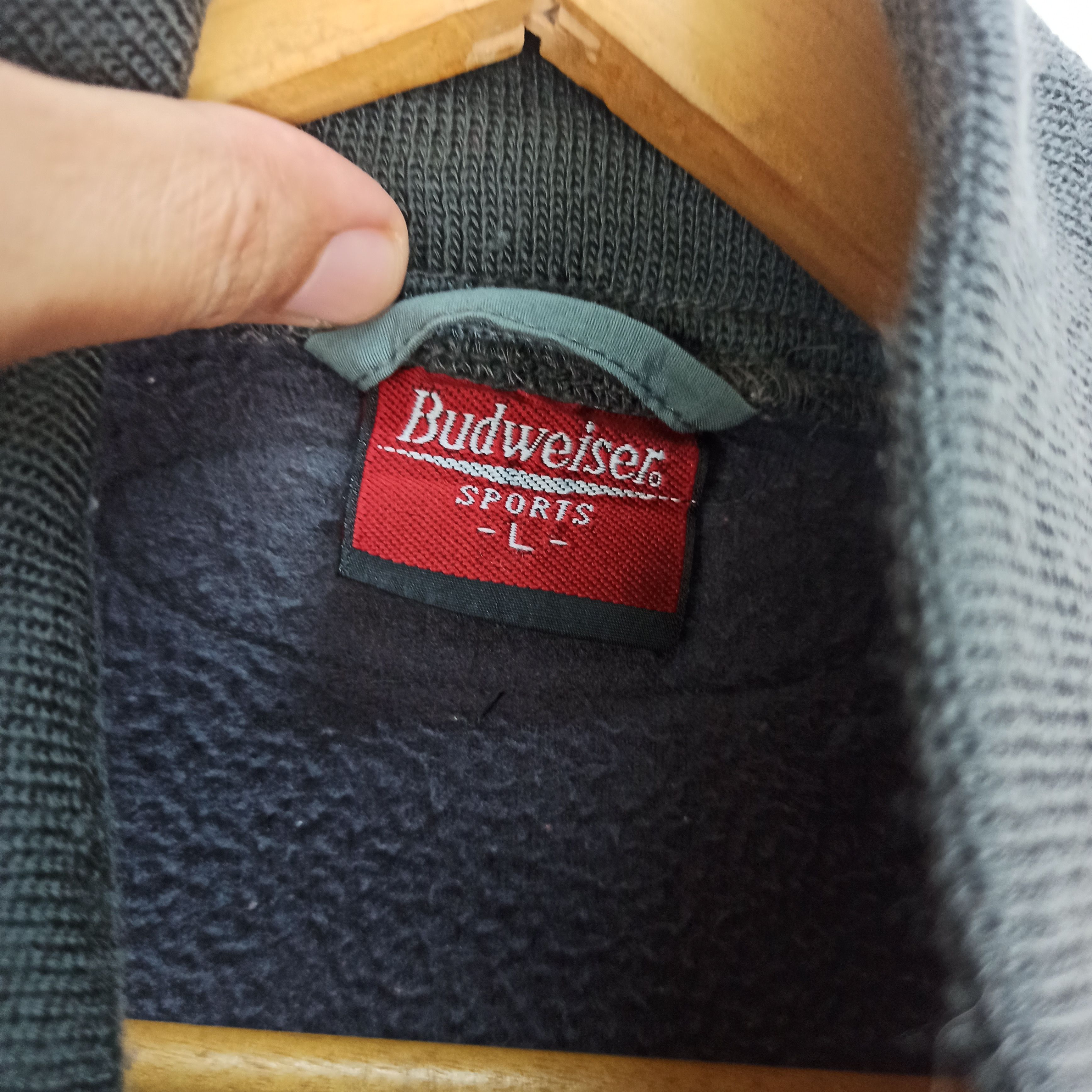 Budweiser 🔥Vintage🔥90s Budweiser Anorak Promo Fleece Jacket Size US L / EU 52-54 / 3 - 6 Thumbnail